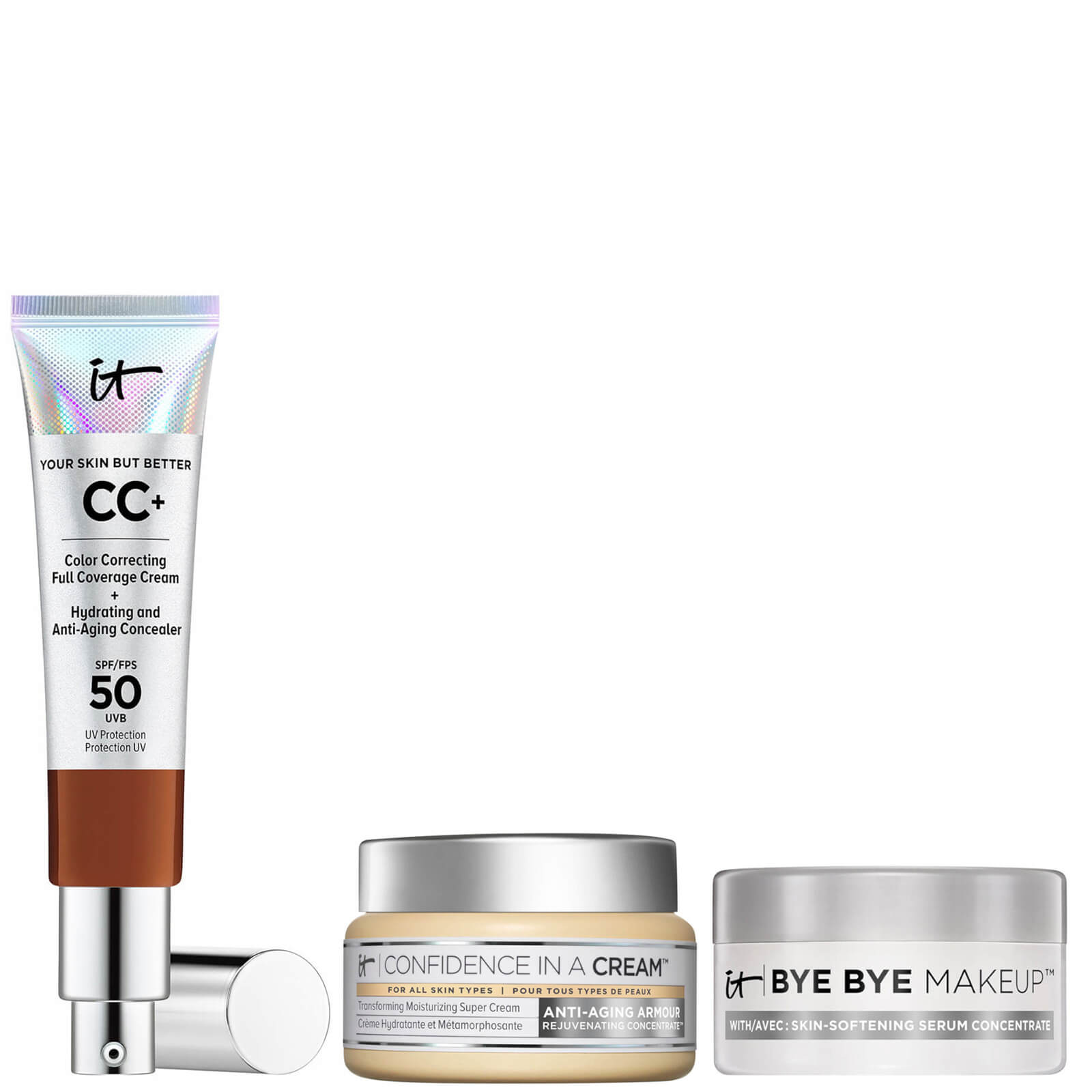 

IT Cosmetics Your Skin But Better CC Cream SPF50 and Confidence in a Cream Duo (Various Shades) - Deep