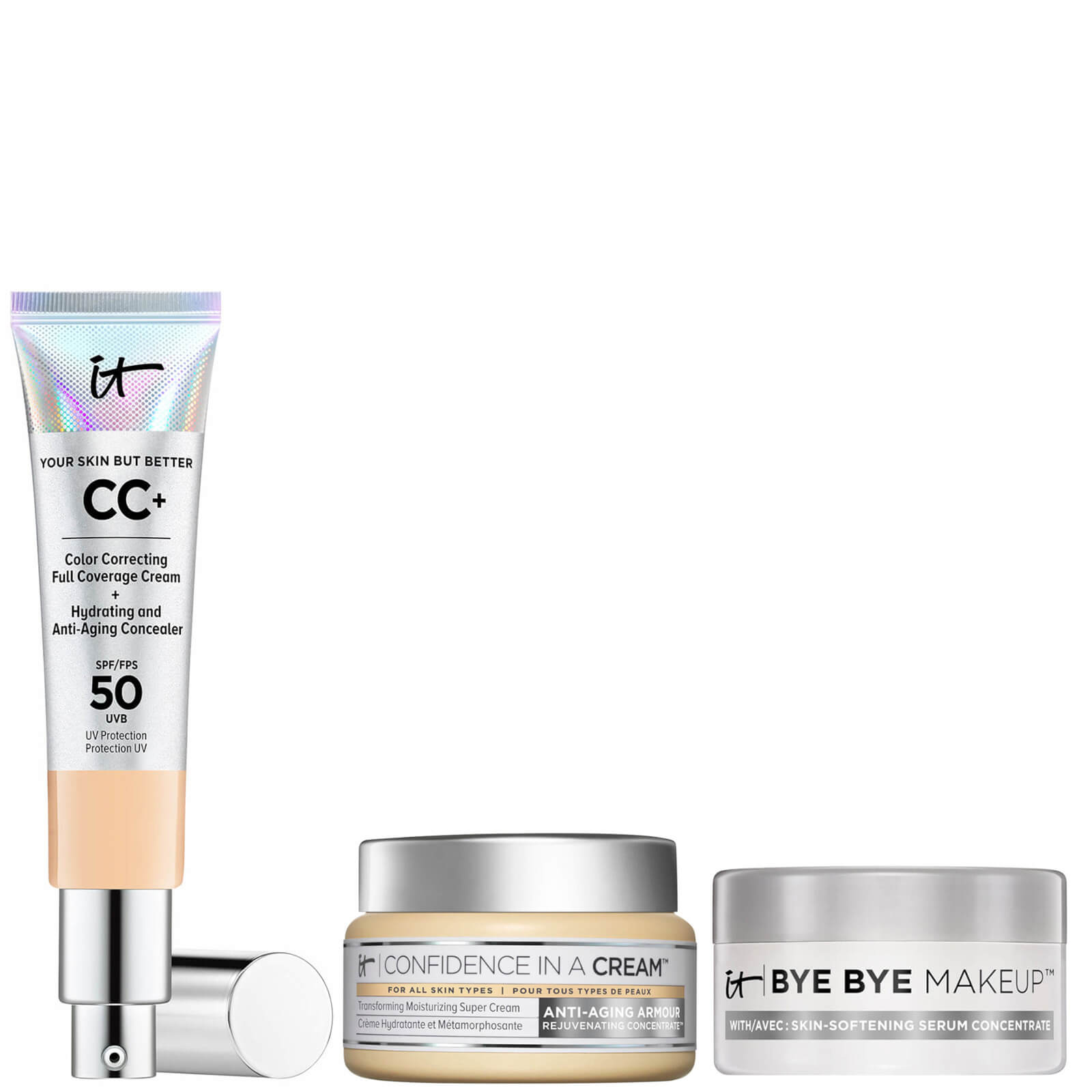 

IT Cosmetics Your Skin But Better CC Cream SPF50 and Confidence in a Cream Duo (Various Shades) - Light Medium