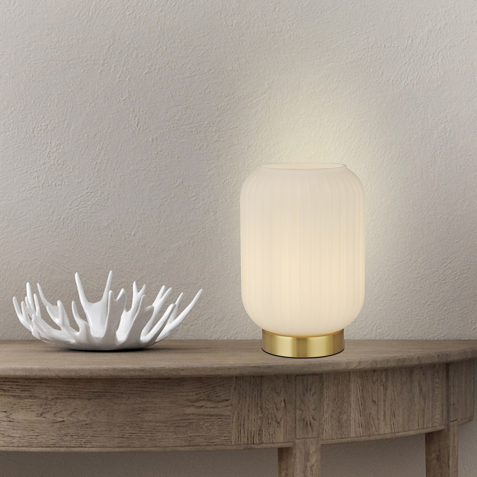 Photo of Pearl Frosted Table Lamp - White