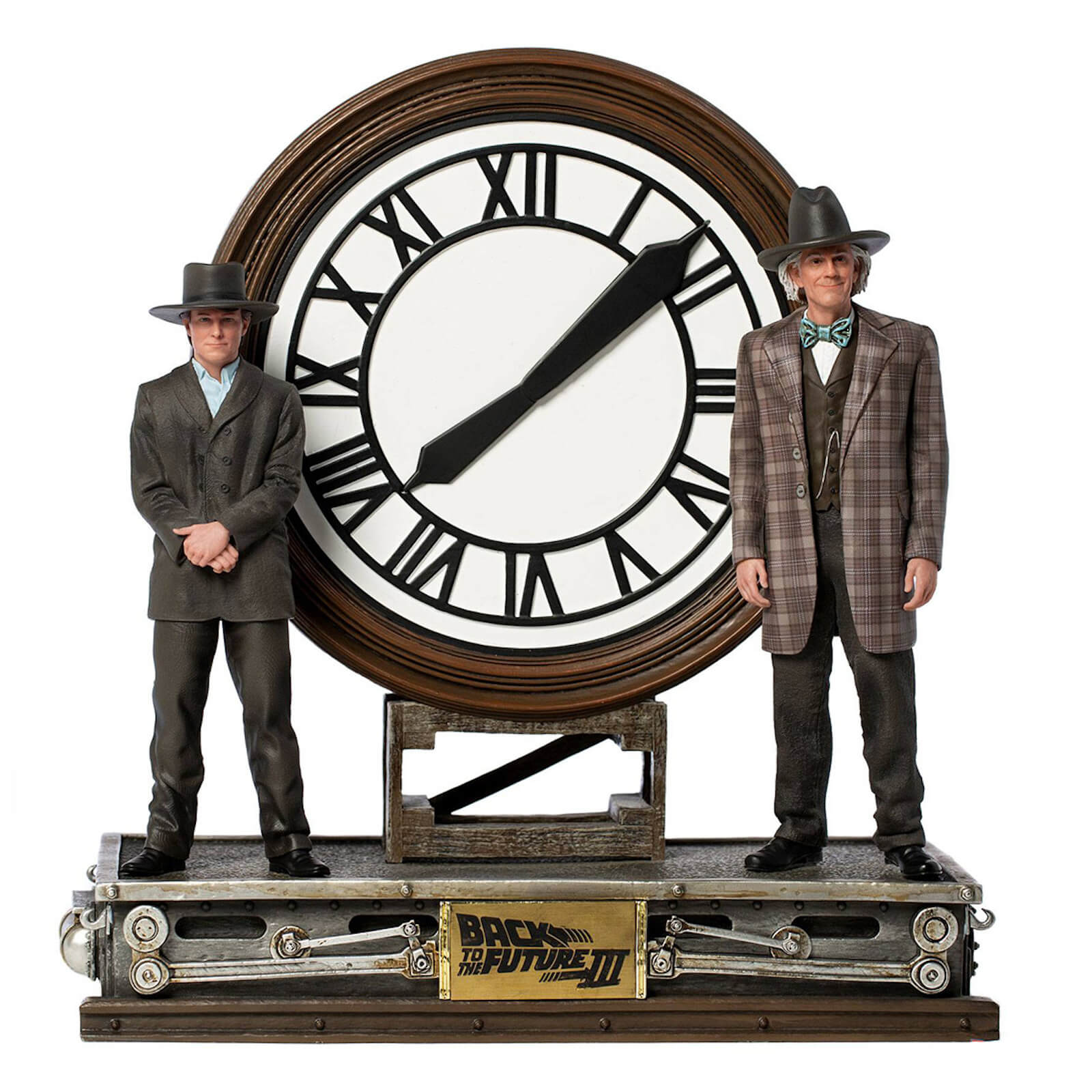 Iron Studios Back to the Future III Deluxe Art Scale Statue 1/10 Marty and Doc at the Clock 30 cm