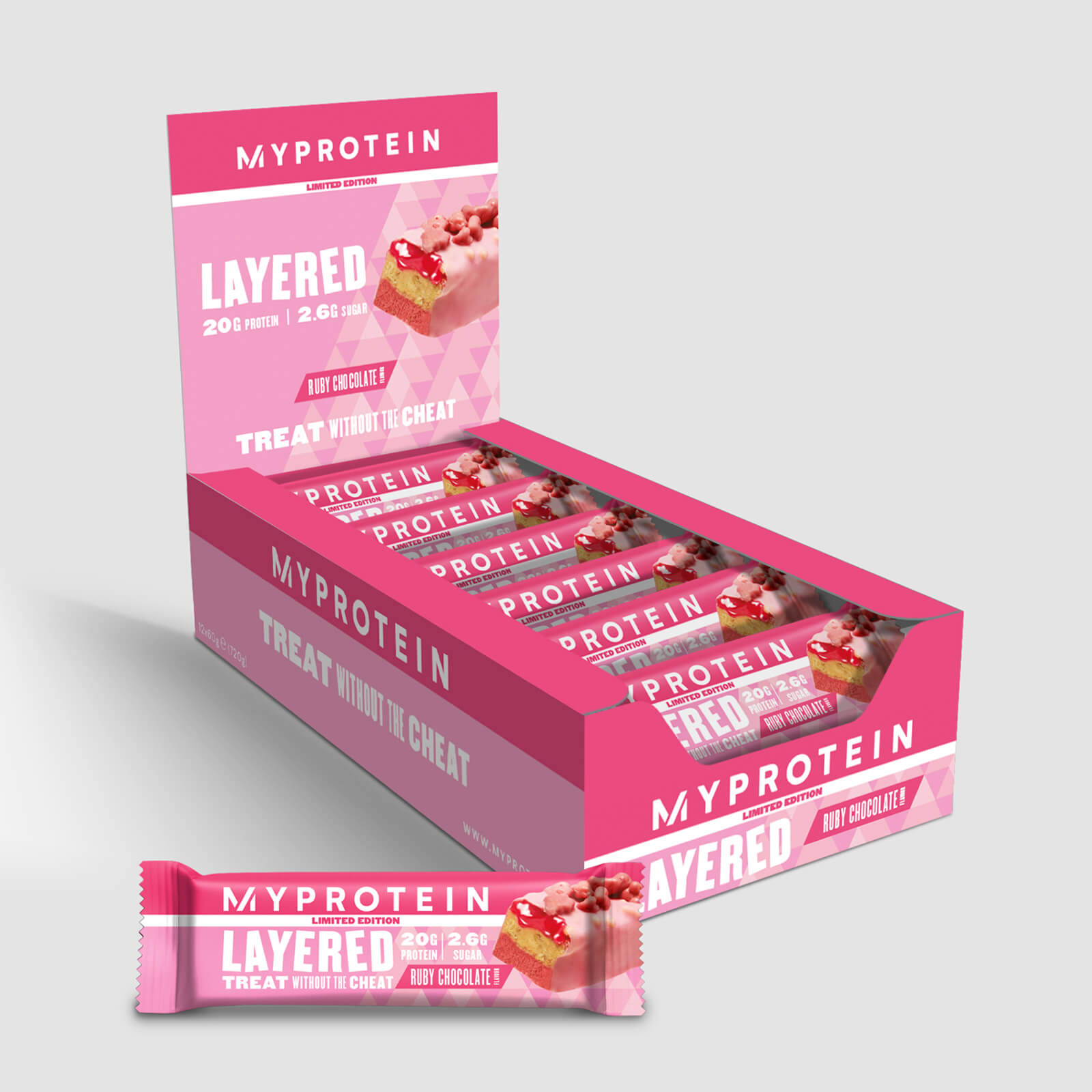 

Шестислойные батончики со вкусом рубинового шоколада - Ruby Chocolate