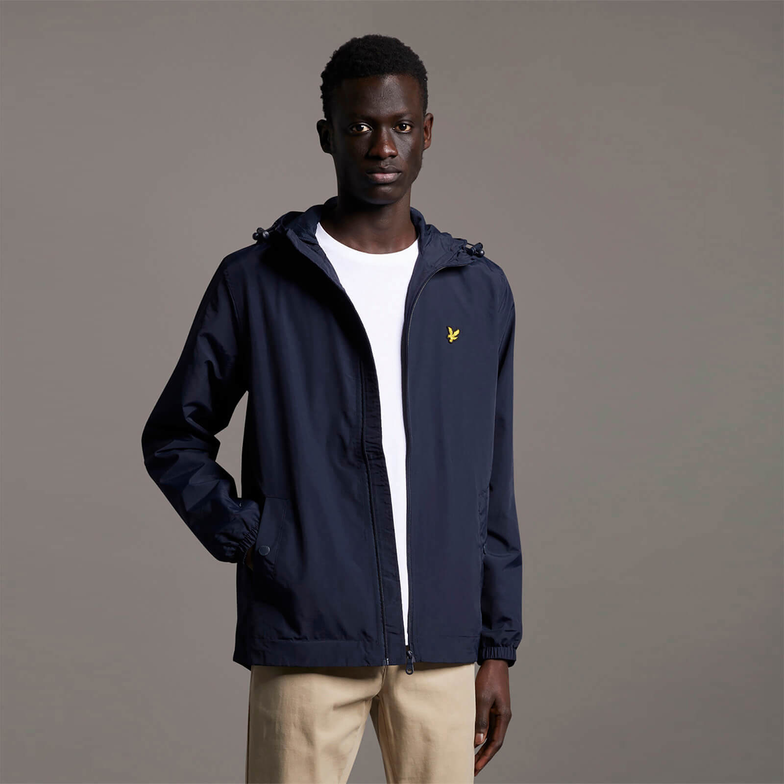 

Men's Zip Through Hooded Jacket - Dark Navy - XXL