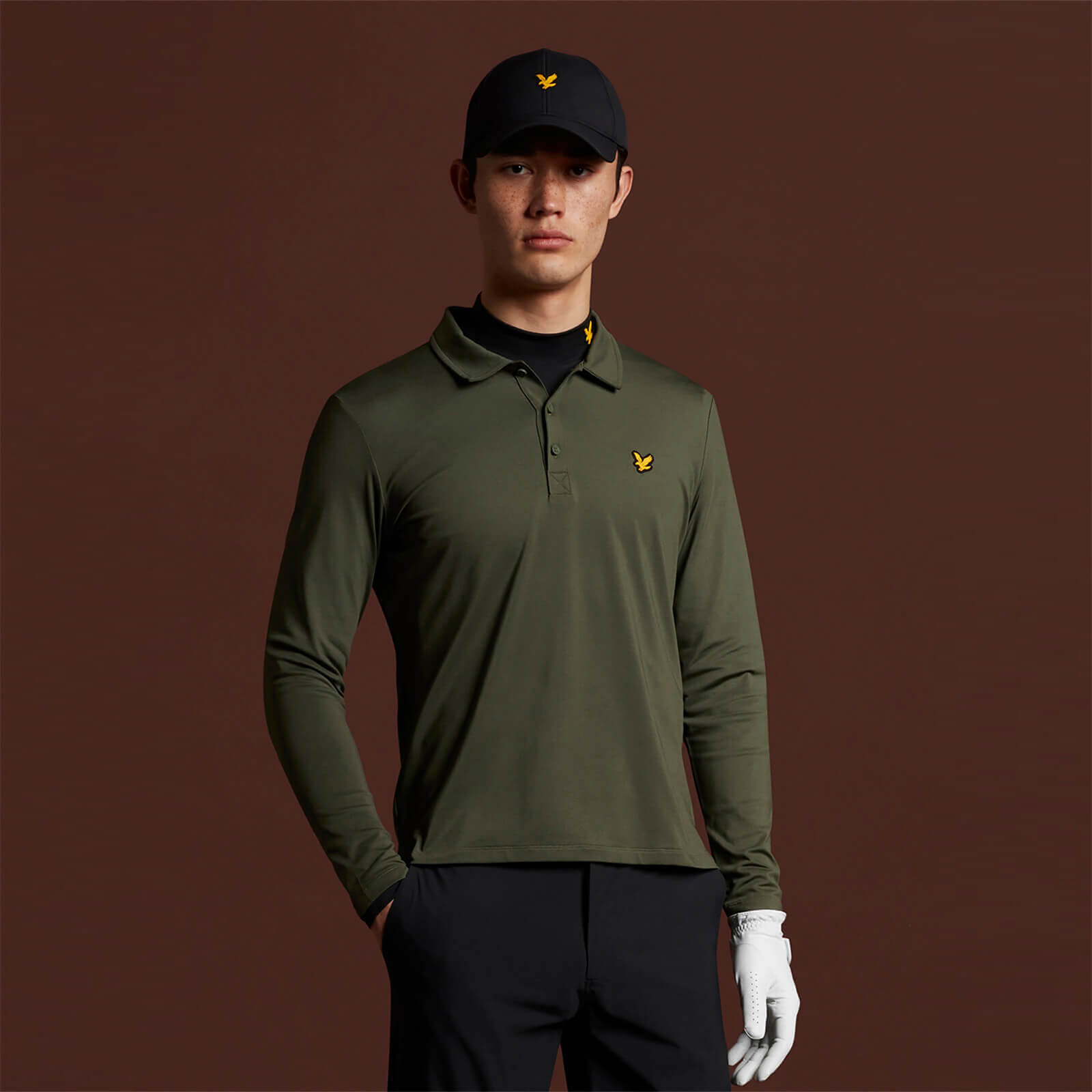 

Long Sleeve Polo Shirt - Cactus Green - M