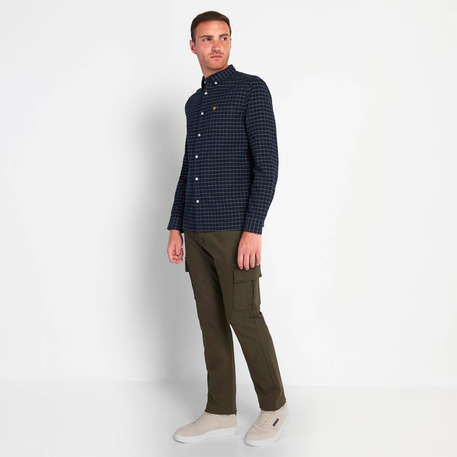 

Grid Check Shirt - Dark Navy - XS