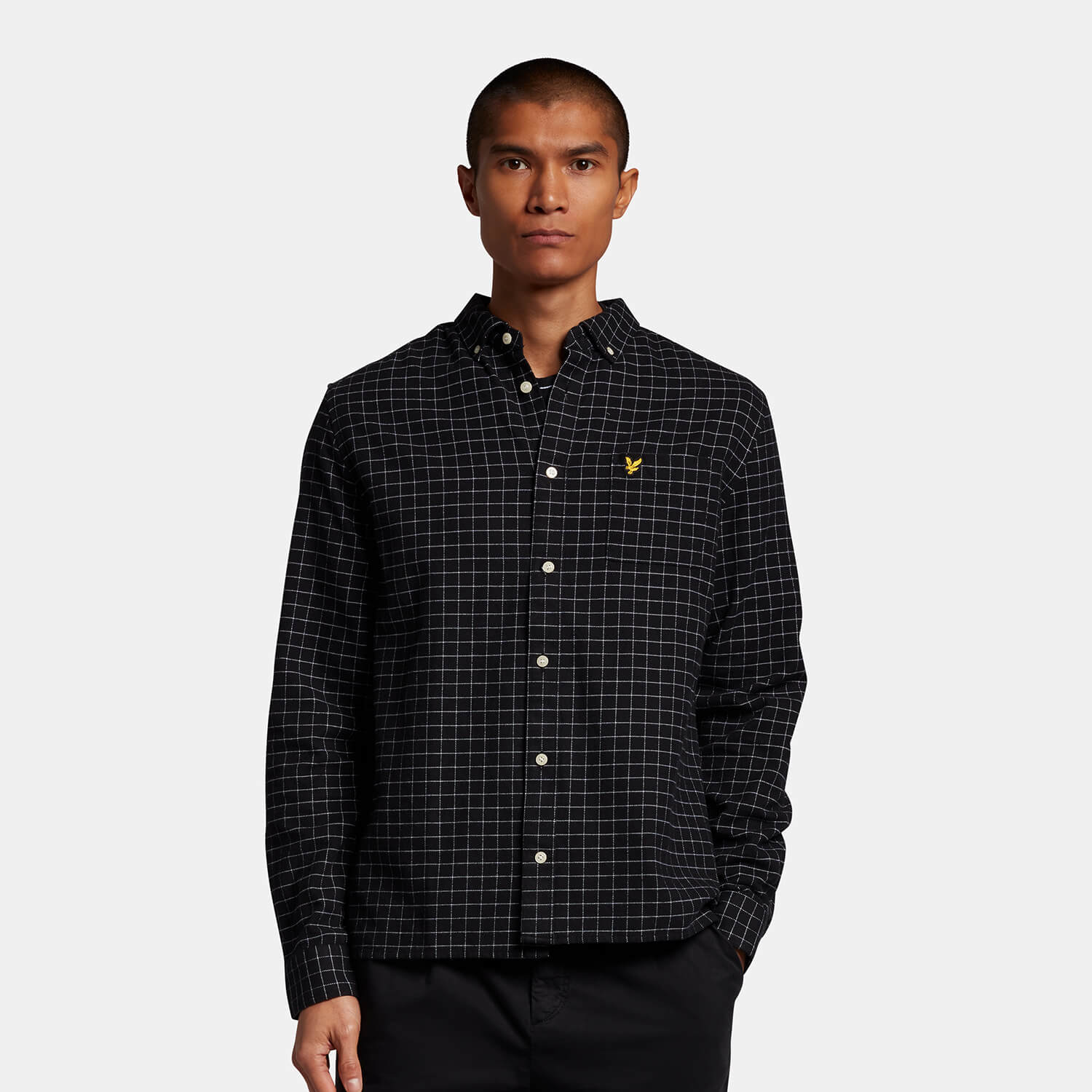 

Grid Check Shirt - Jet Black - L