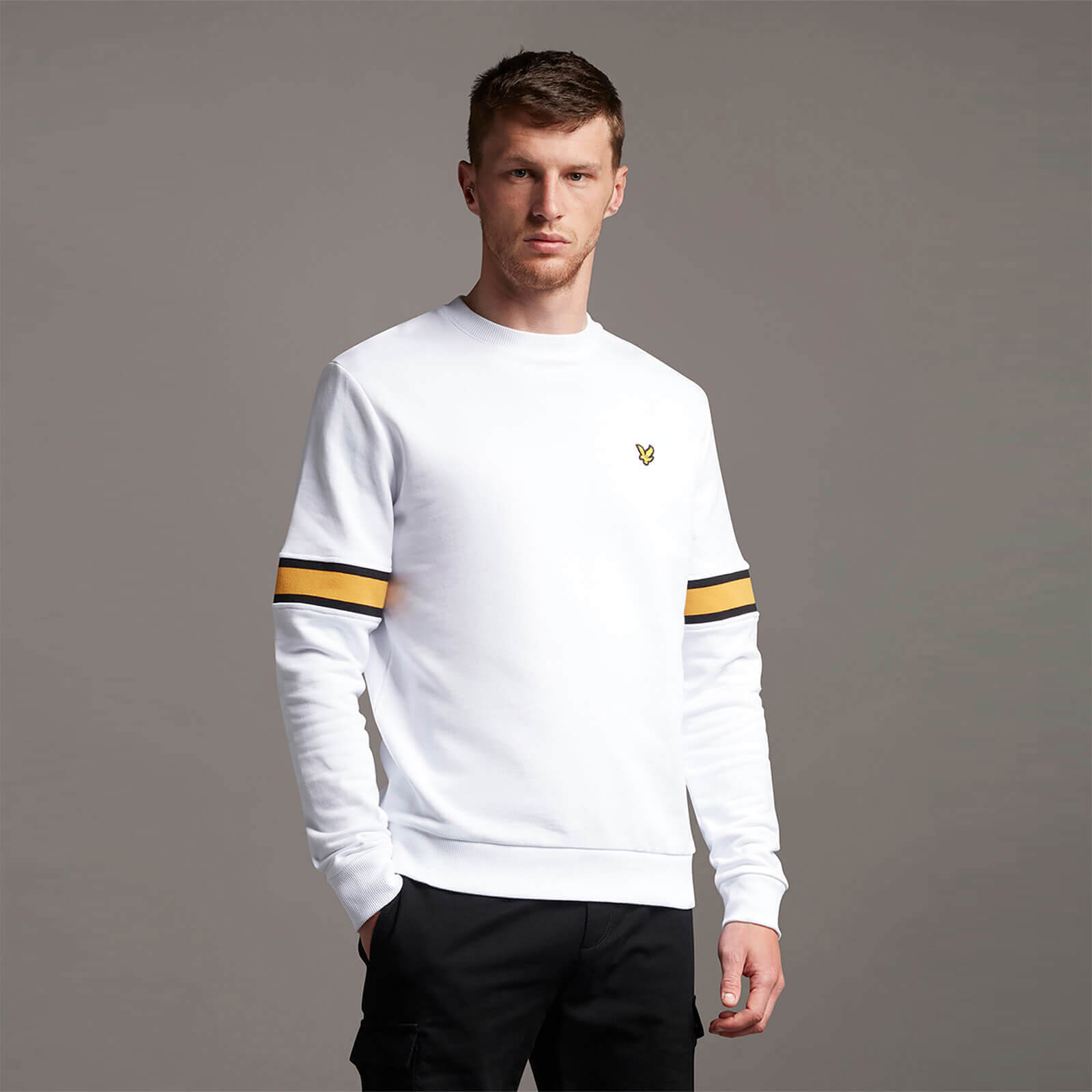 

Sleeve Rib Insert Sweatshirt - White - M