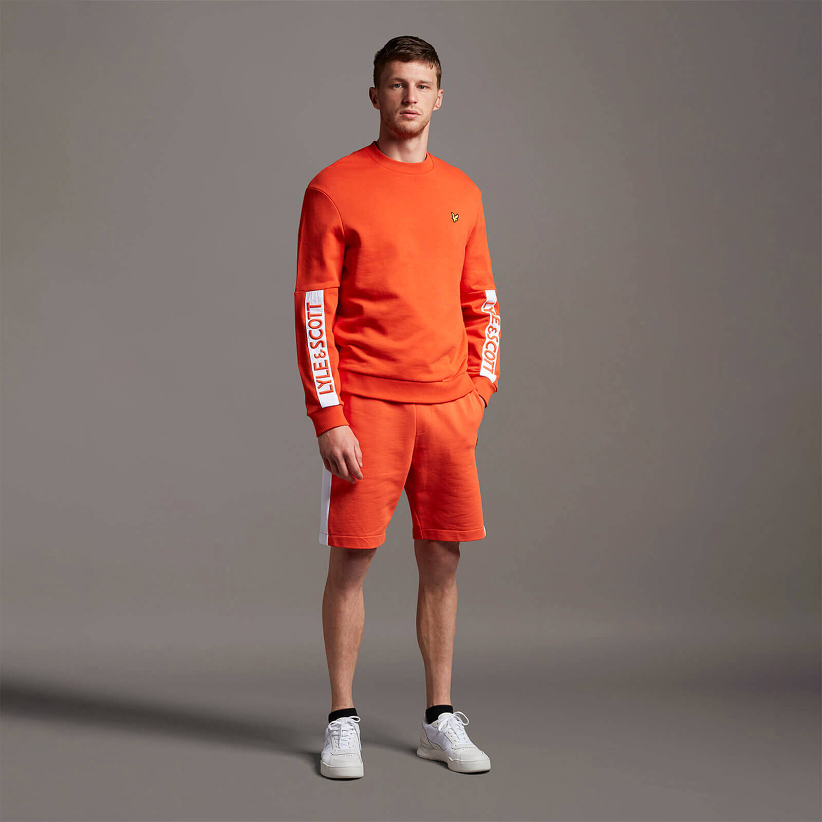 Side Panel Sweat Shorts - Burnt Sienna - M