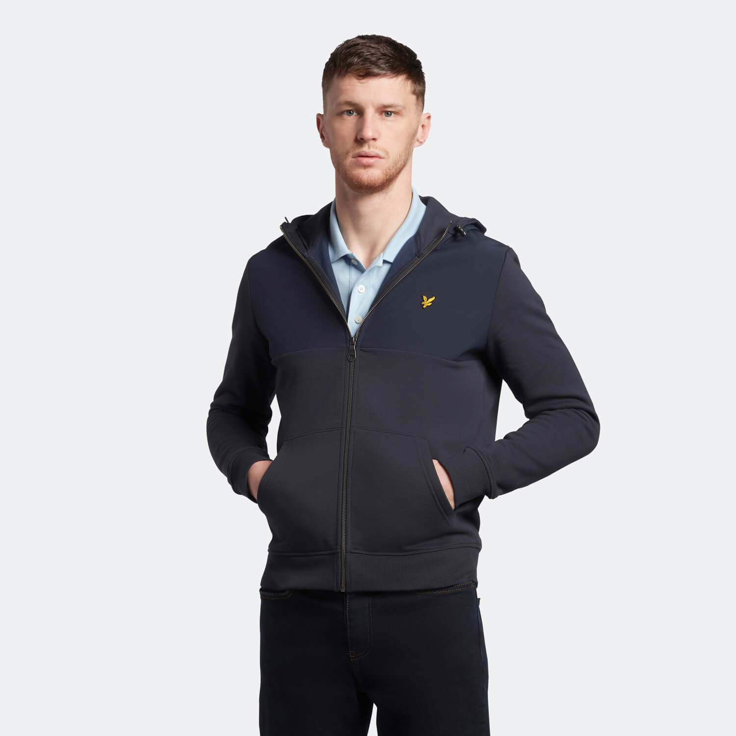 Men's Softshell Jersey Zip Hoodie - Dark Navy - M