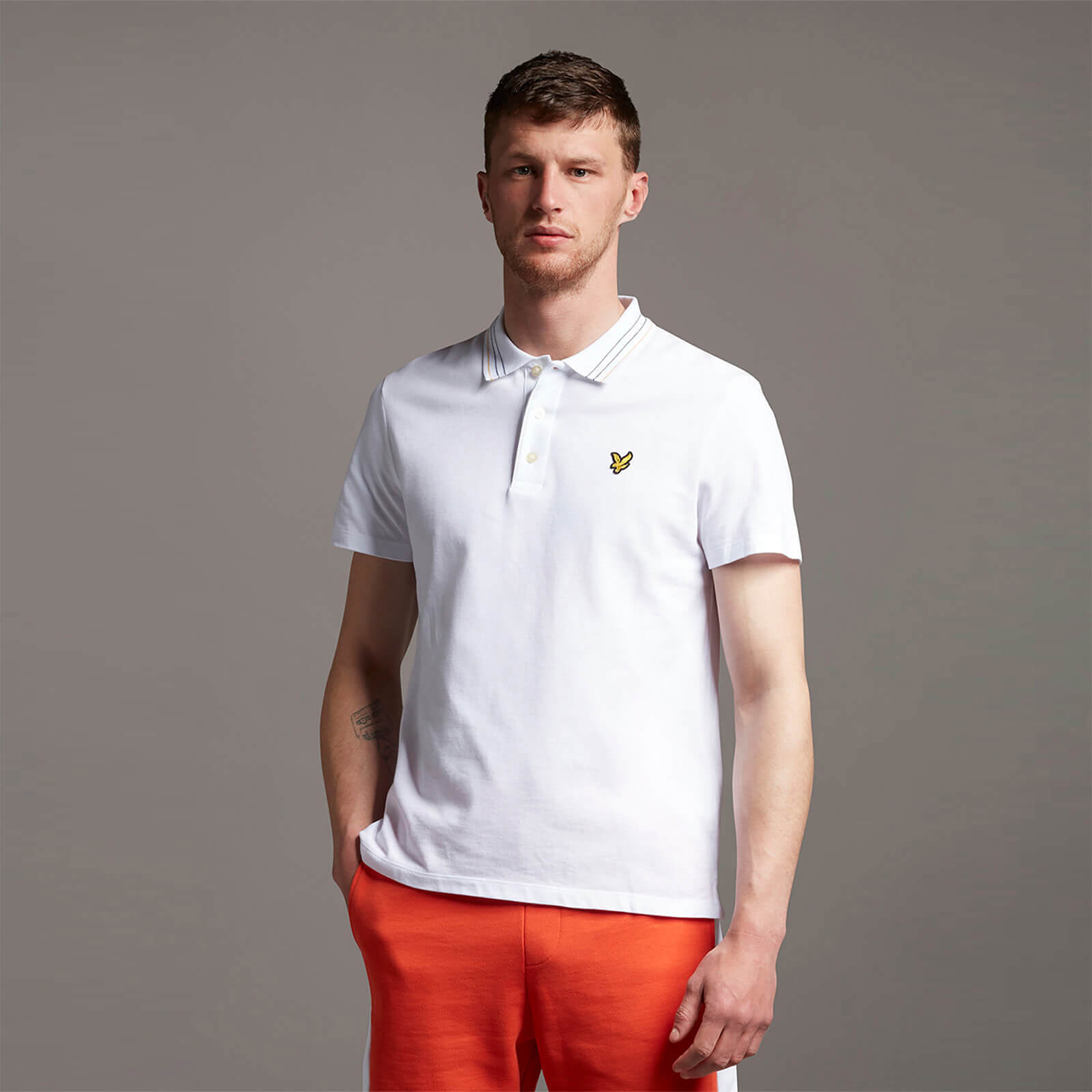 

Wide Tipped Polo - White - XL