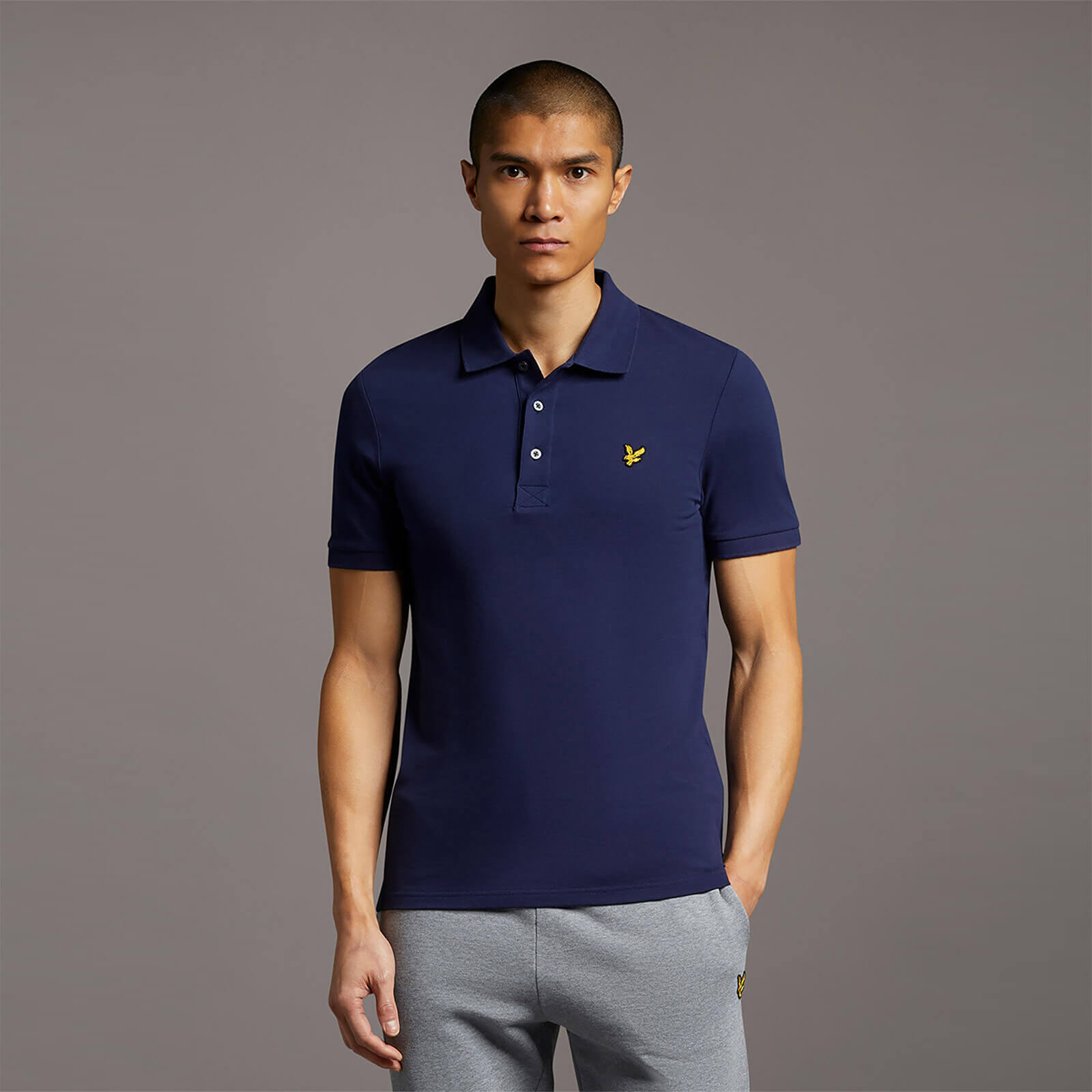 

Men's Plain Polo Shirt - Navy - XXL