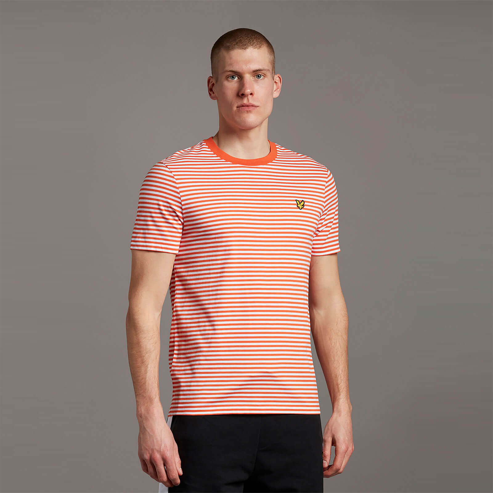 

2 Colour Stripe T-shirt - Burnt Sienna - XS