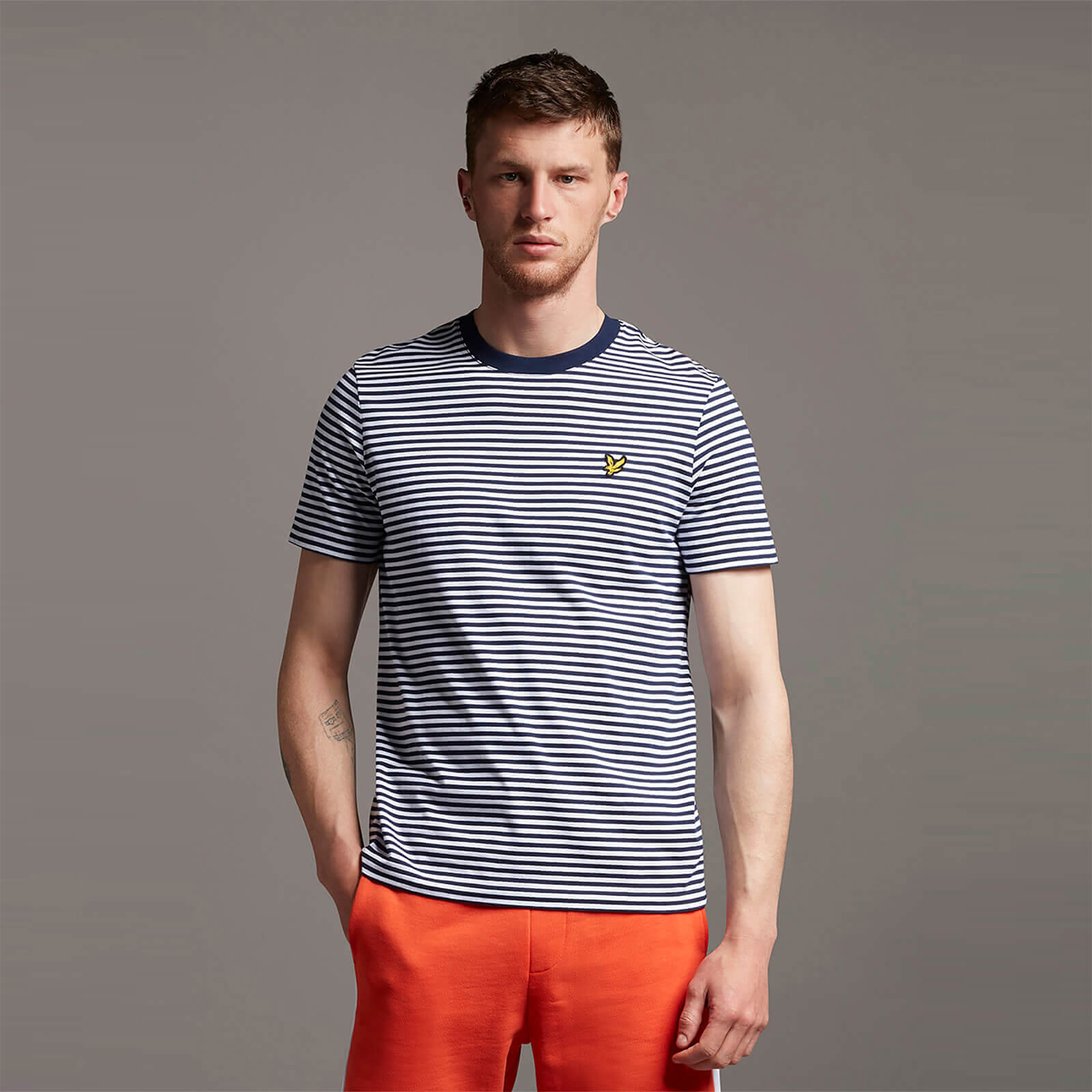 

2 Colour Stripe T-shirt - Navy - M