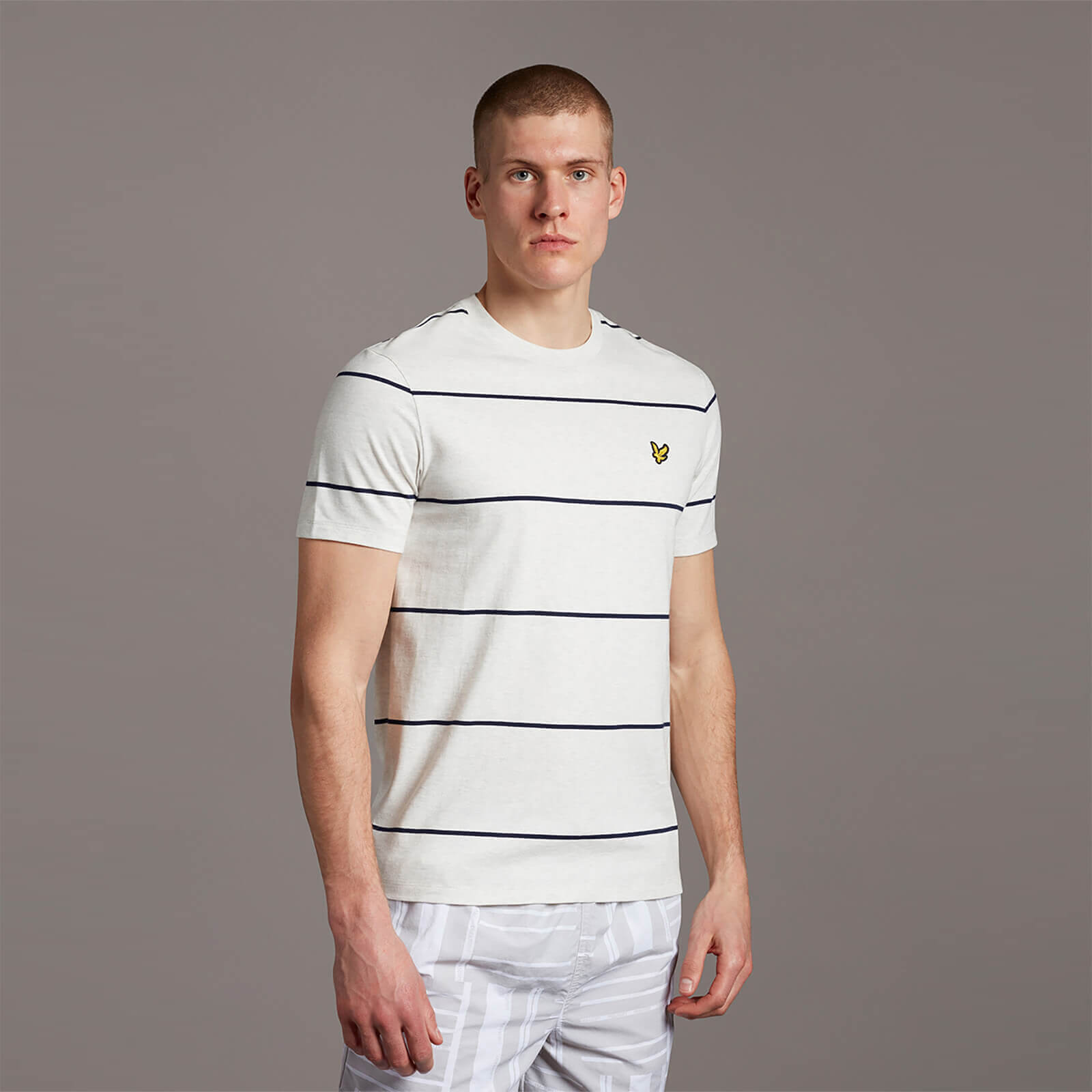 

Wide Stripe T-shirt - Marble White - XXL