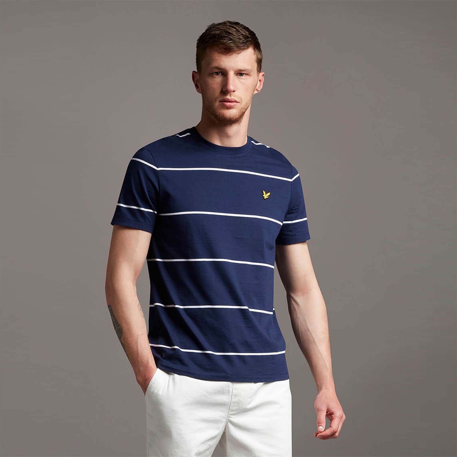 

Wide Stripe T-shirt - Navy - S