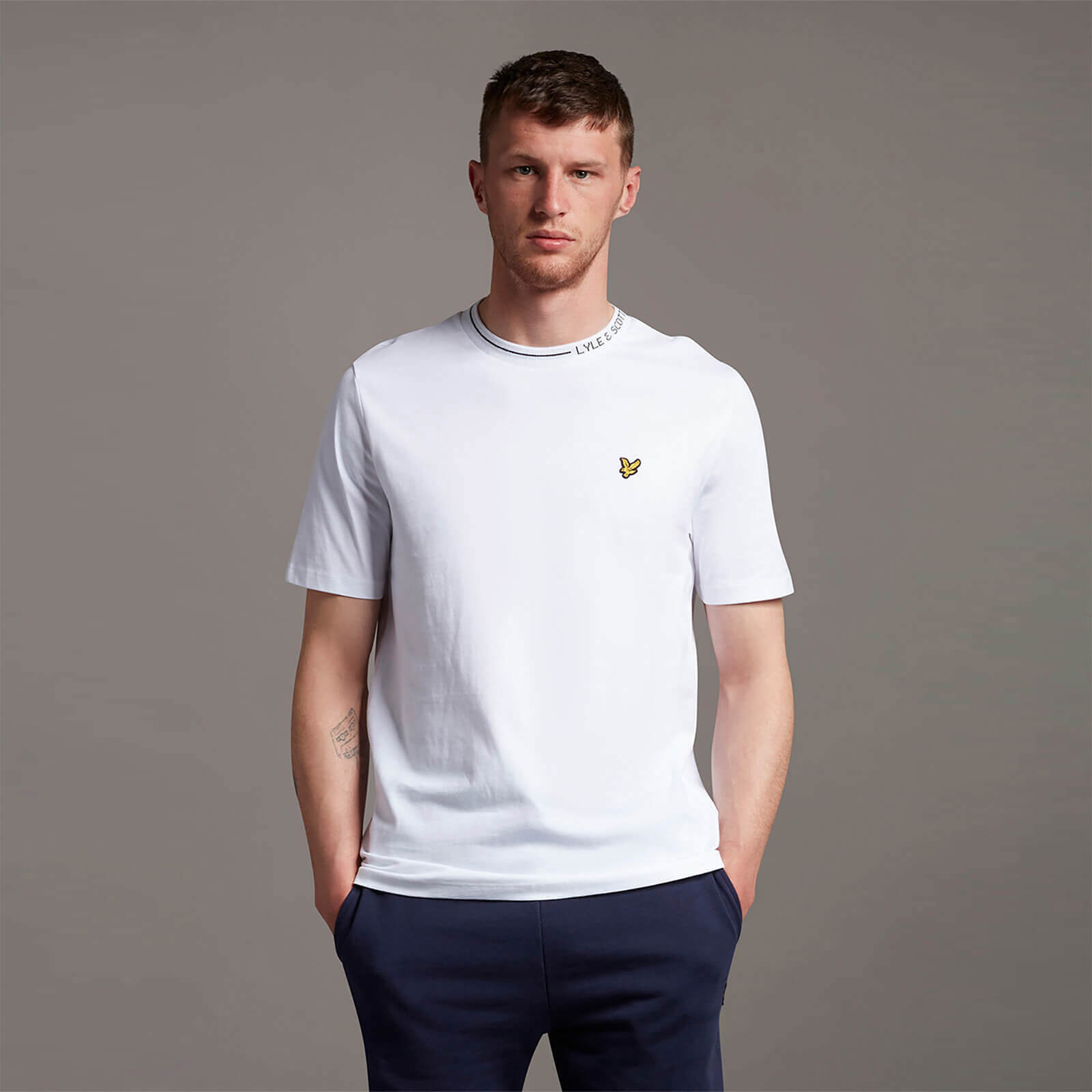 

Branded Ringer T-shirt - White - M
