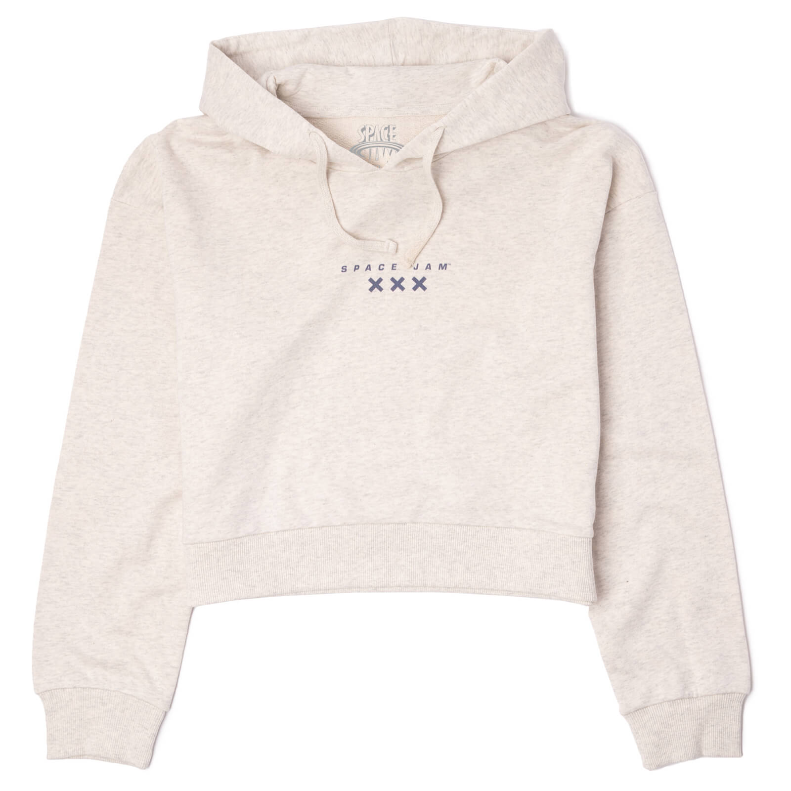

Space Jam Crosses Women's Cropped Hoodie - Ecru Marl - M - Ecru marl