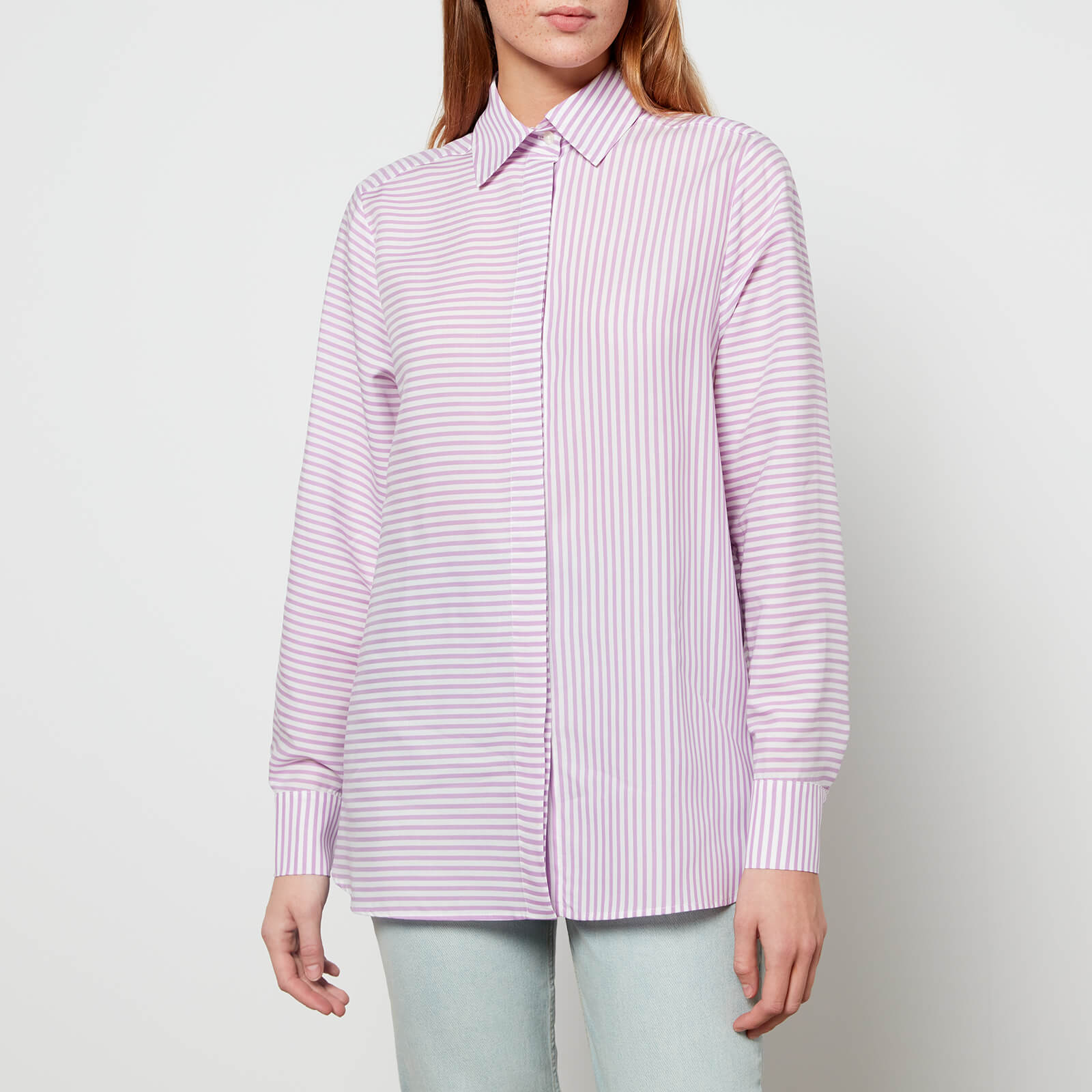 Etre Cecile Women's Classic Shirt - Purple White Stripe