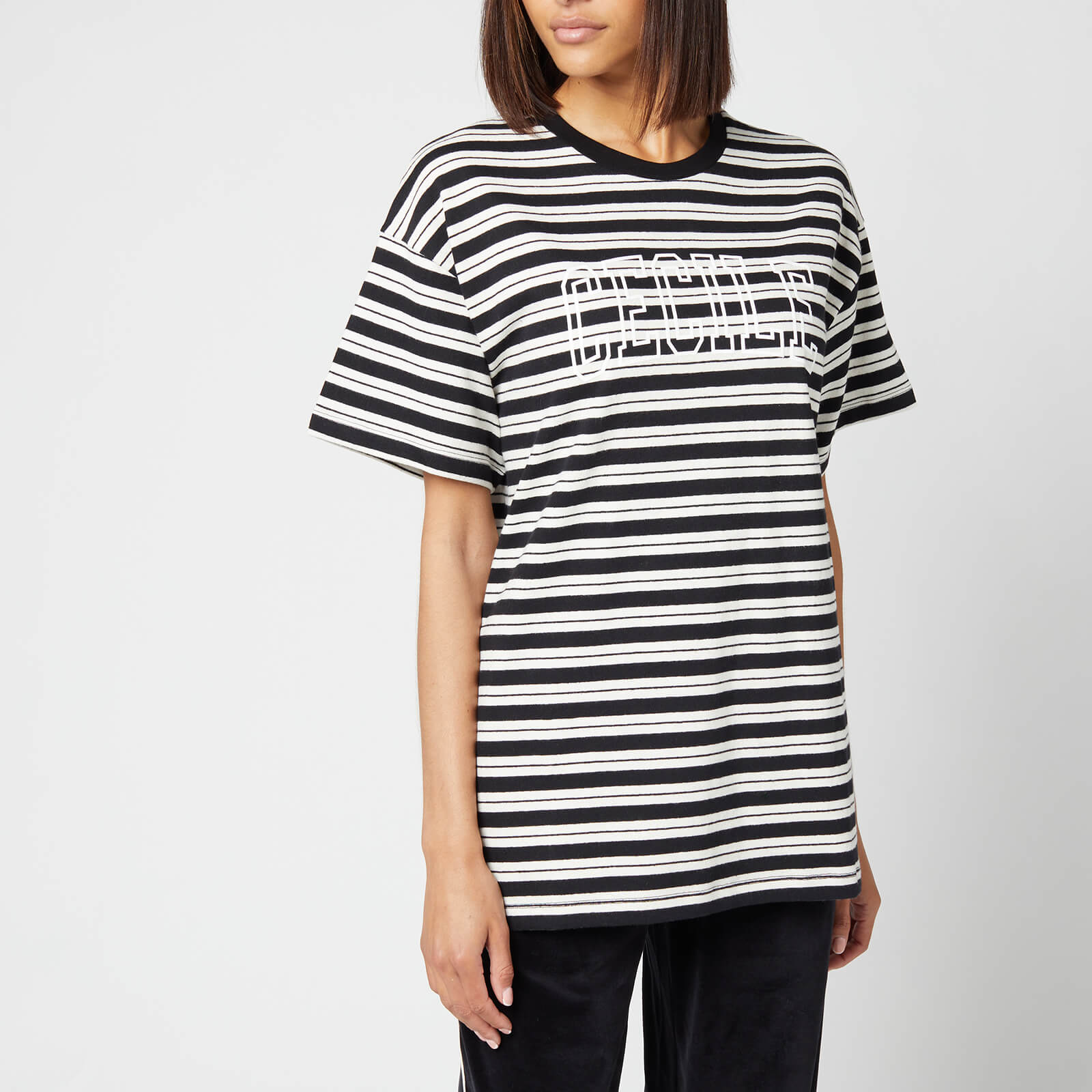Être Cécile Women's Cecile Varsity Band T-Shirt - Black Cream Stripe - XS