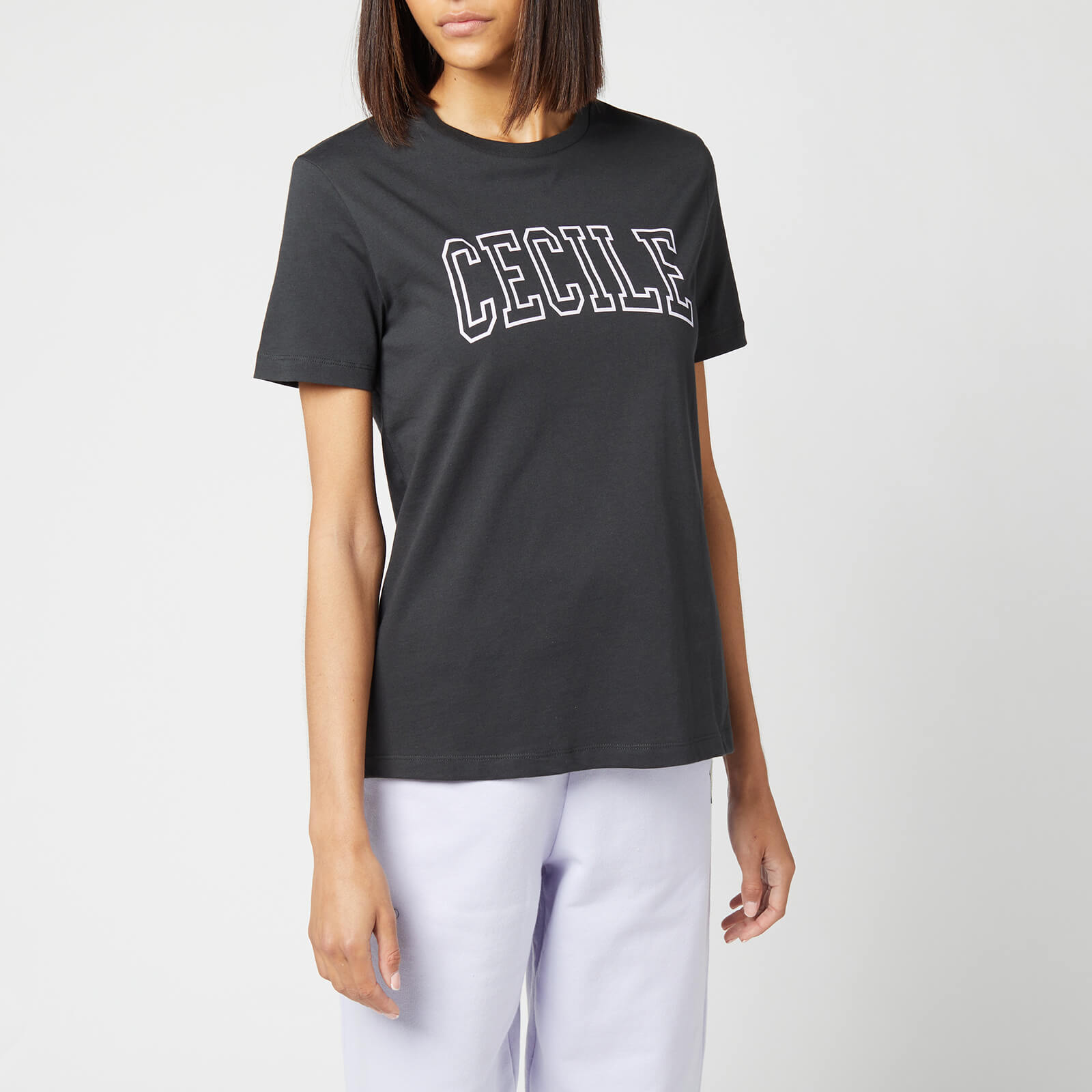 Être Cécile Women's Cecile Varsity Classic T-Shirt - Washed Black - XS