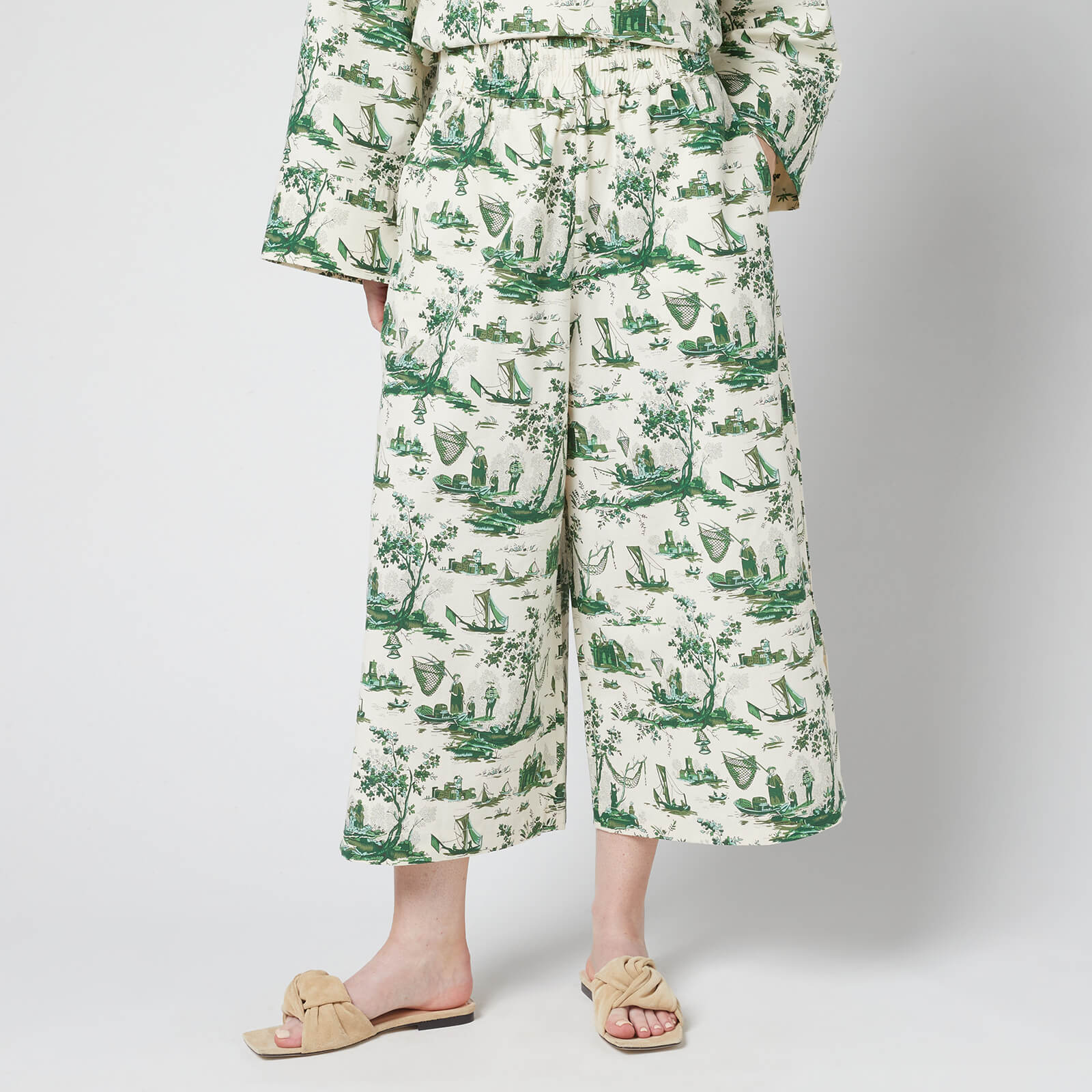 Baum Und Pferdgarten Women's Nobi Trousers - Harbourscape Green - EU36/UK8