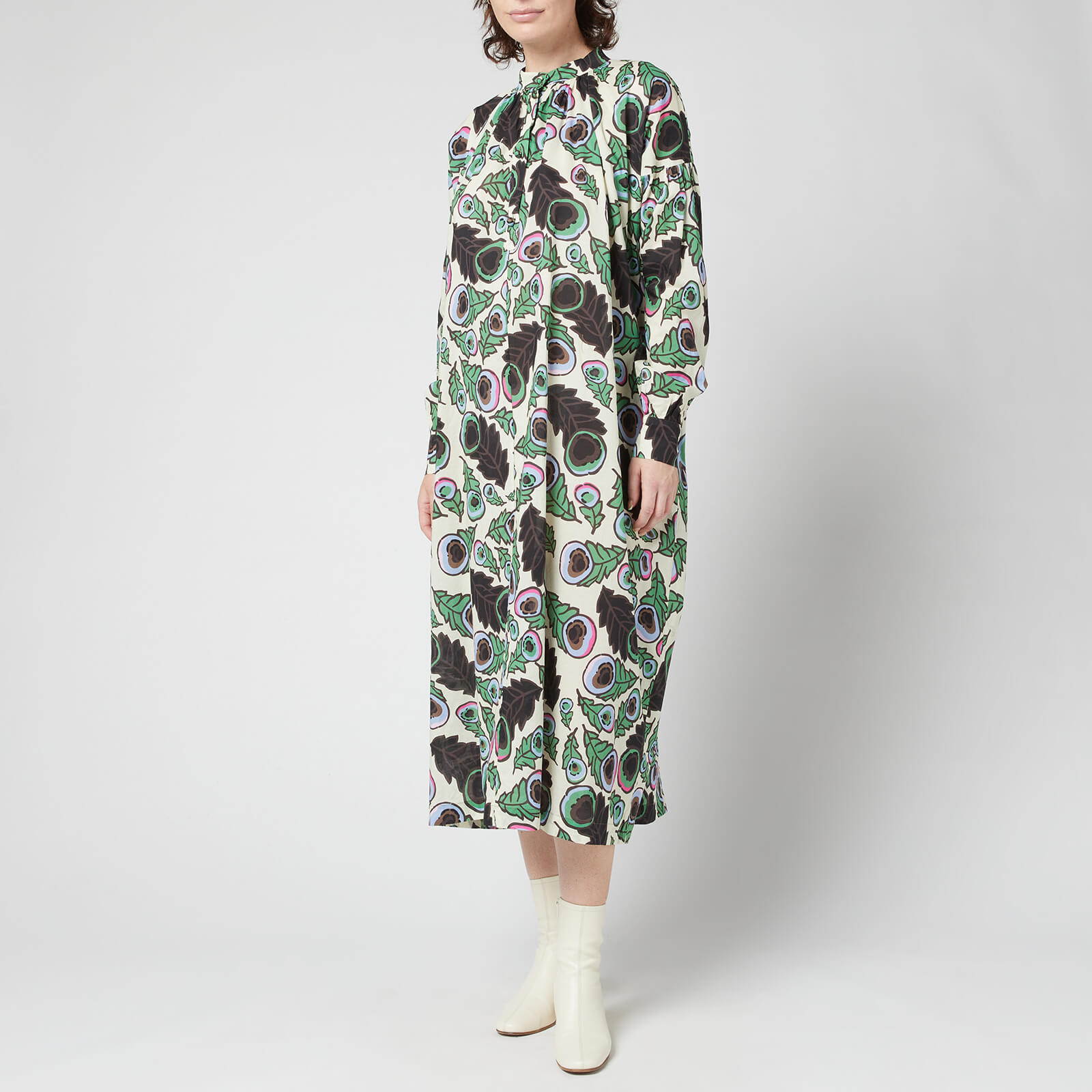 Baum Und Pferdgarten Women's Apria Dress - Autumn Leaves Green - EU34/UK6