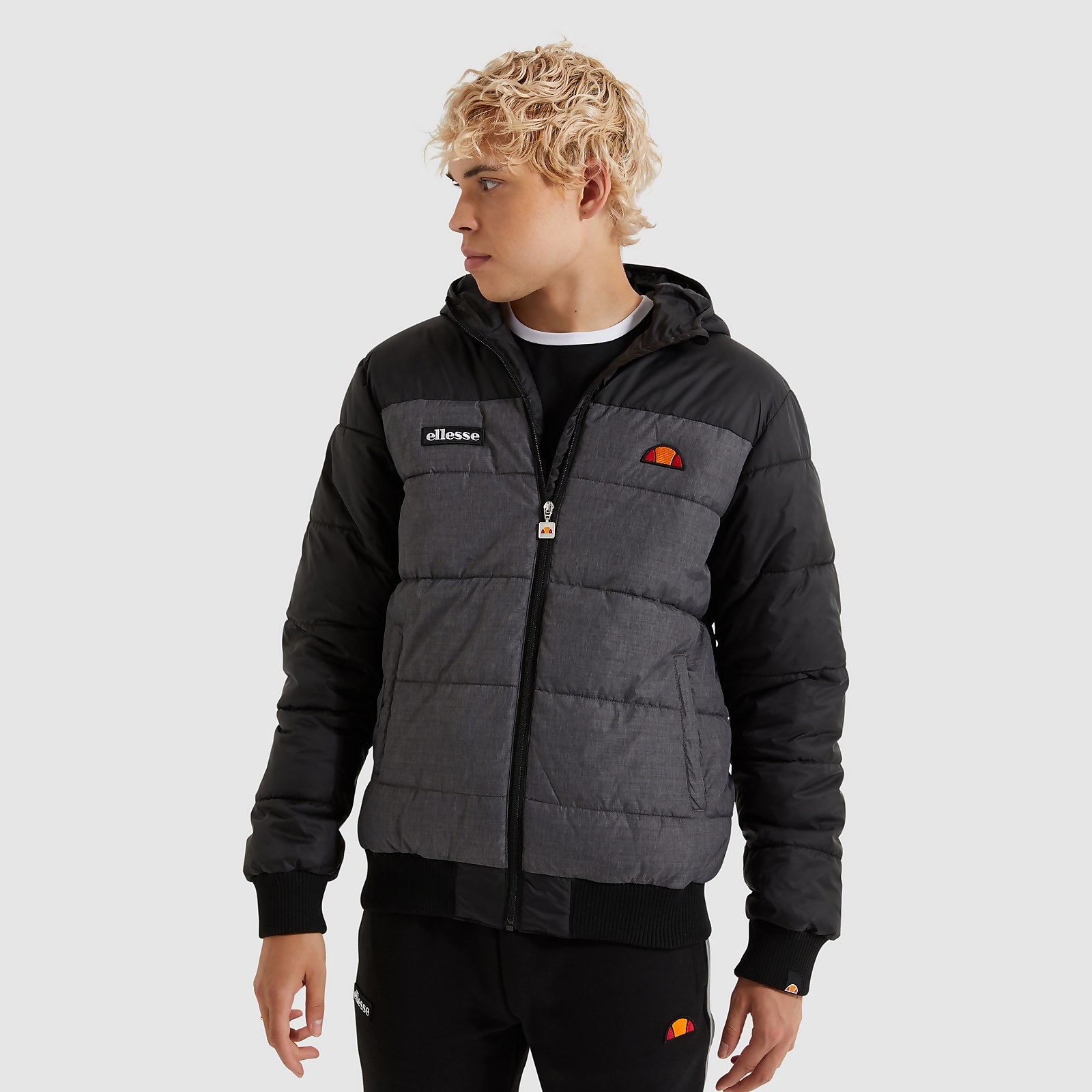 Brenta Steppjacke Dunkelgrau Meliert - L