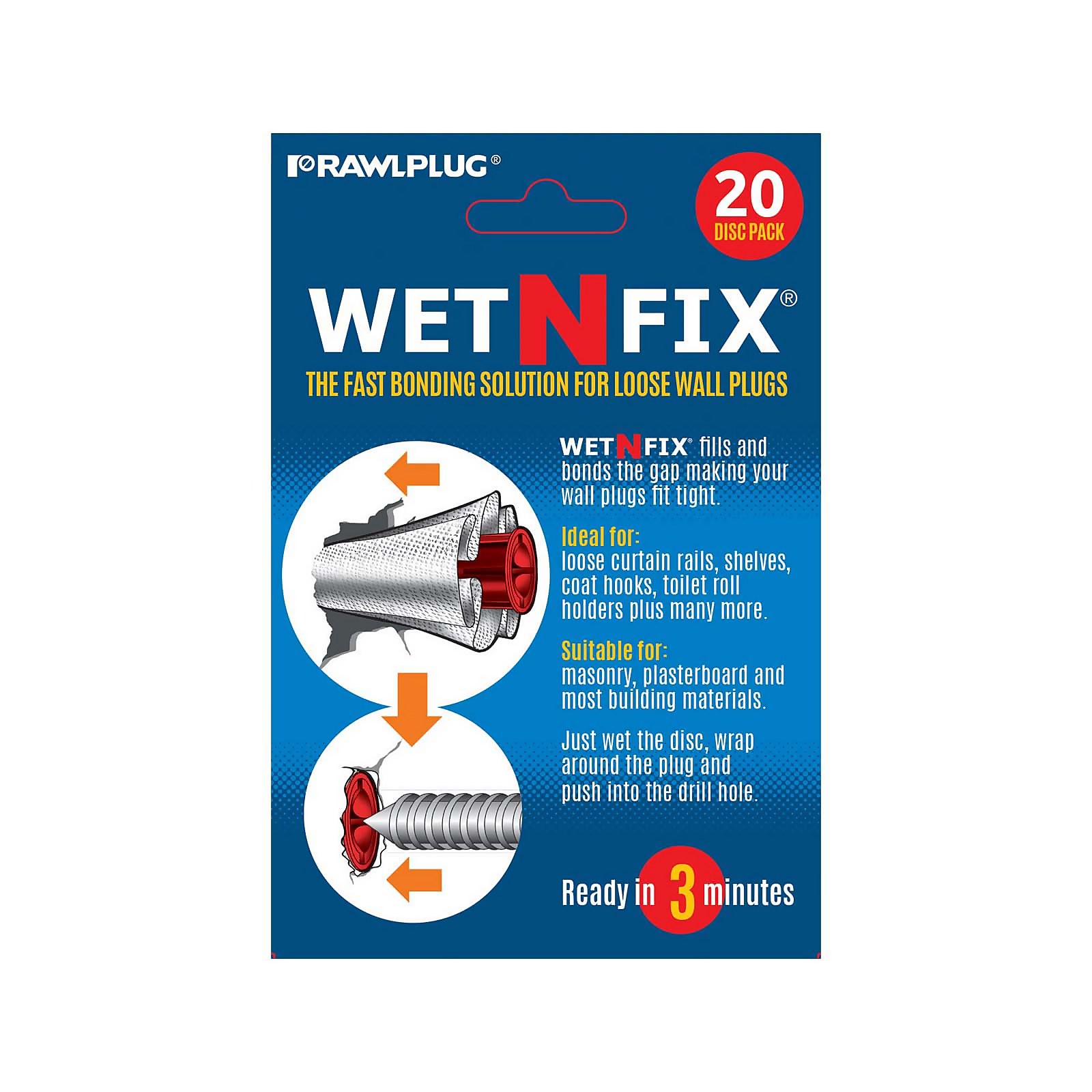 Photo of Rawlplug Wet N Fix Repair Pads - Pack Of 20