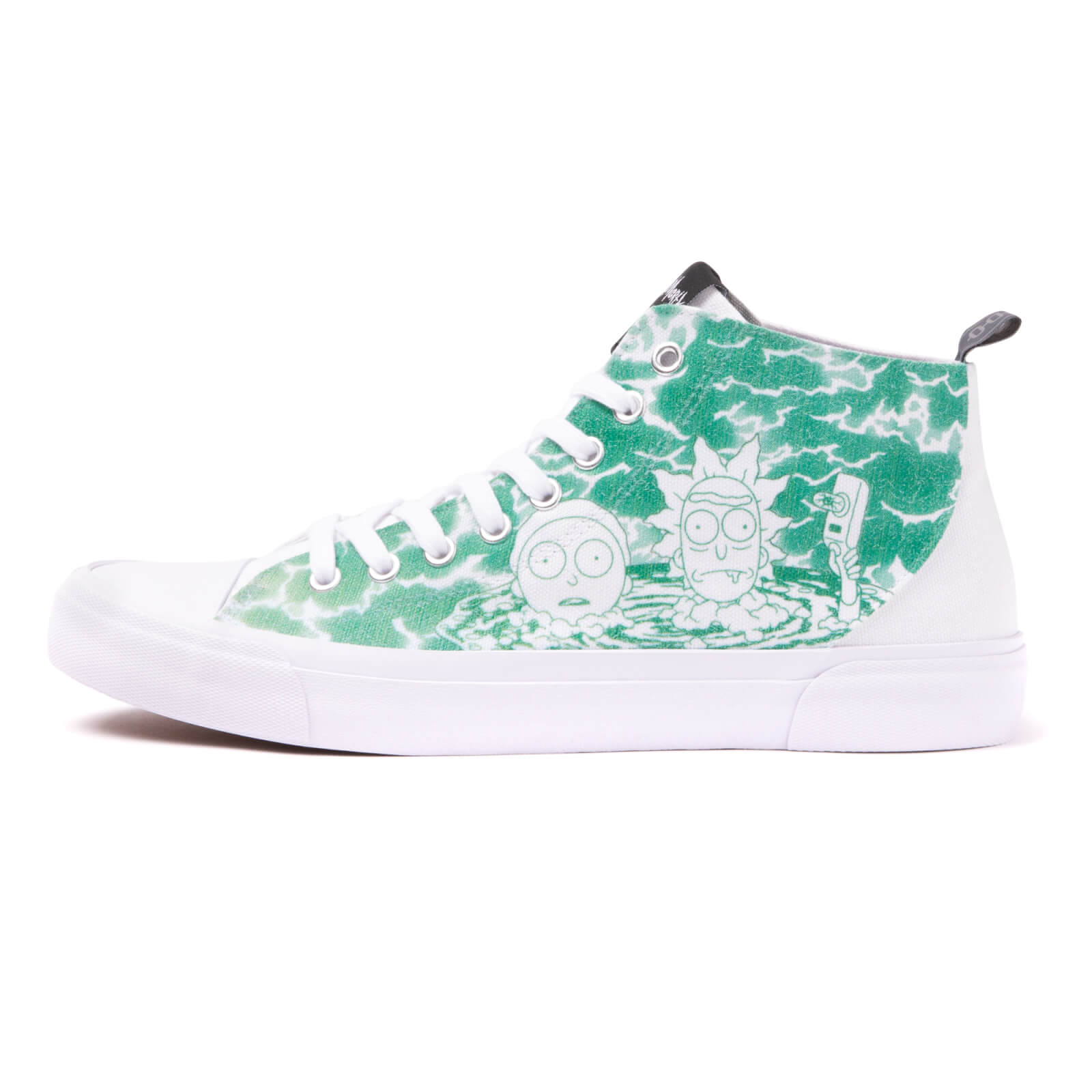 Akedo x Rick & Morty - Chaussures Signature Coupe Haute Blanches - UK3 / EU35.5