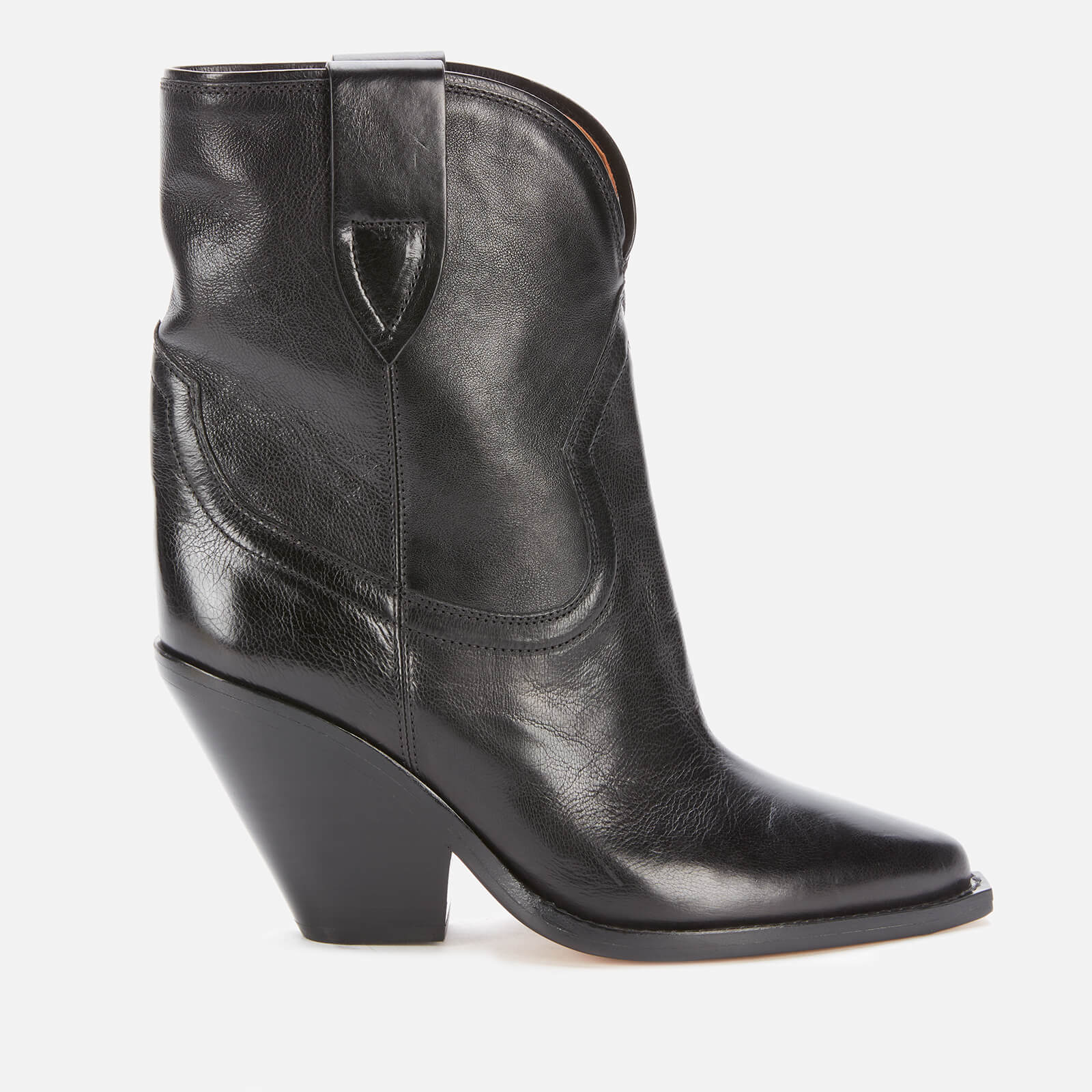 Isabel Marant Women's Leyane Leather Heeled Boots - Black - UK 4