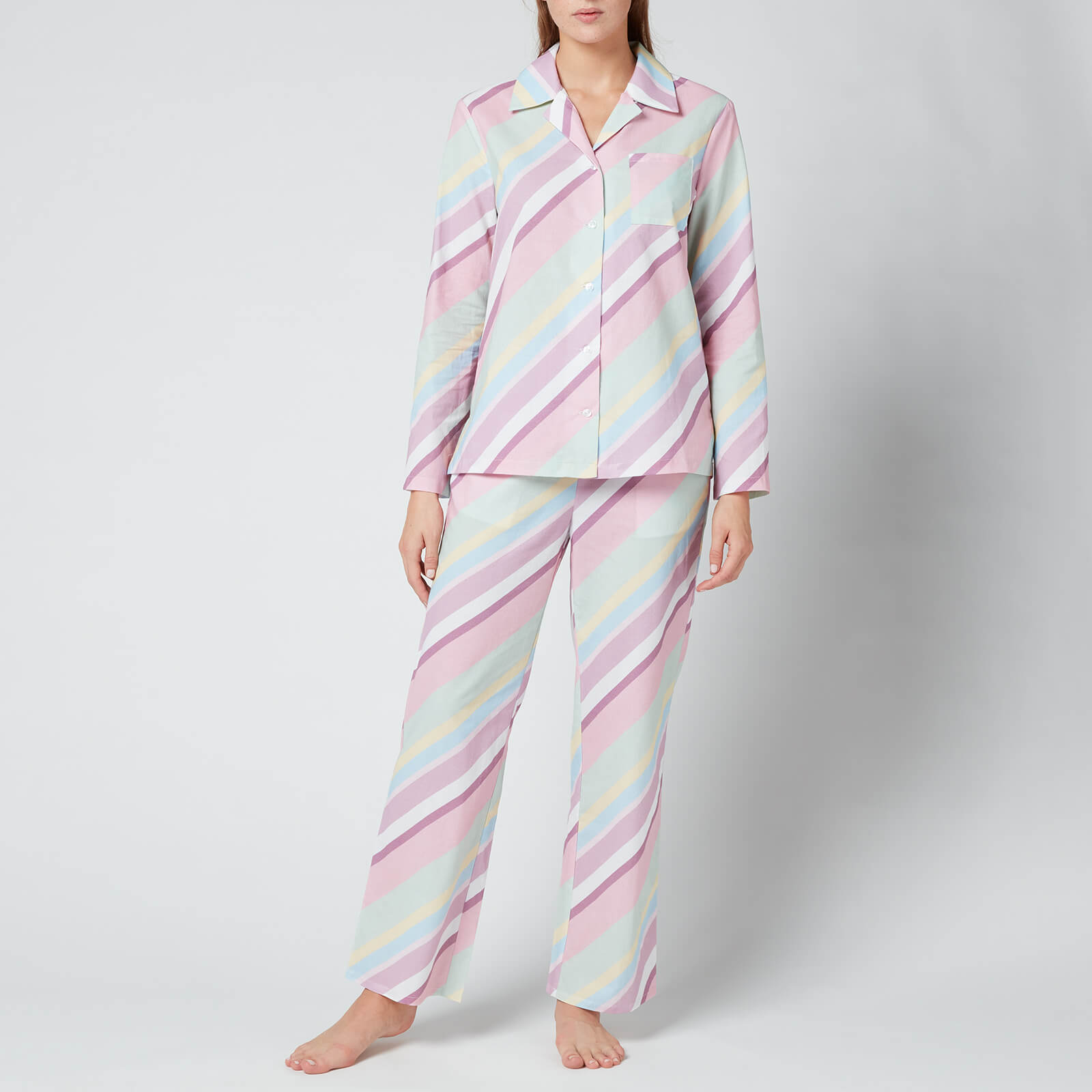 Olivia Rubin Women's Peggy Pyjamas - Multi Pastel Stripe - UK 8