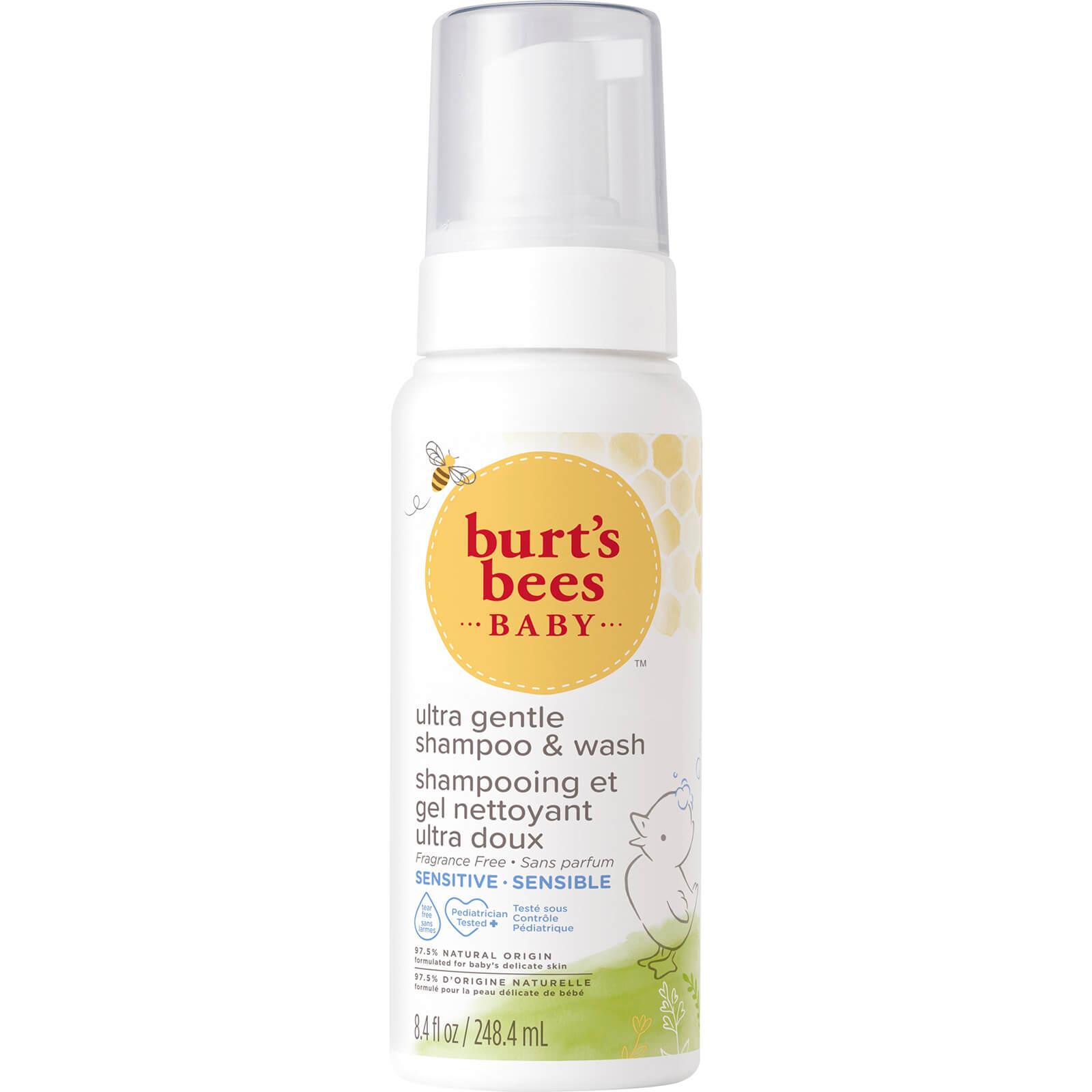 Burt's Bees Baby Foaming Shampoo & Wash For Sensitive Skin - Fragrance Free