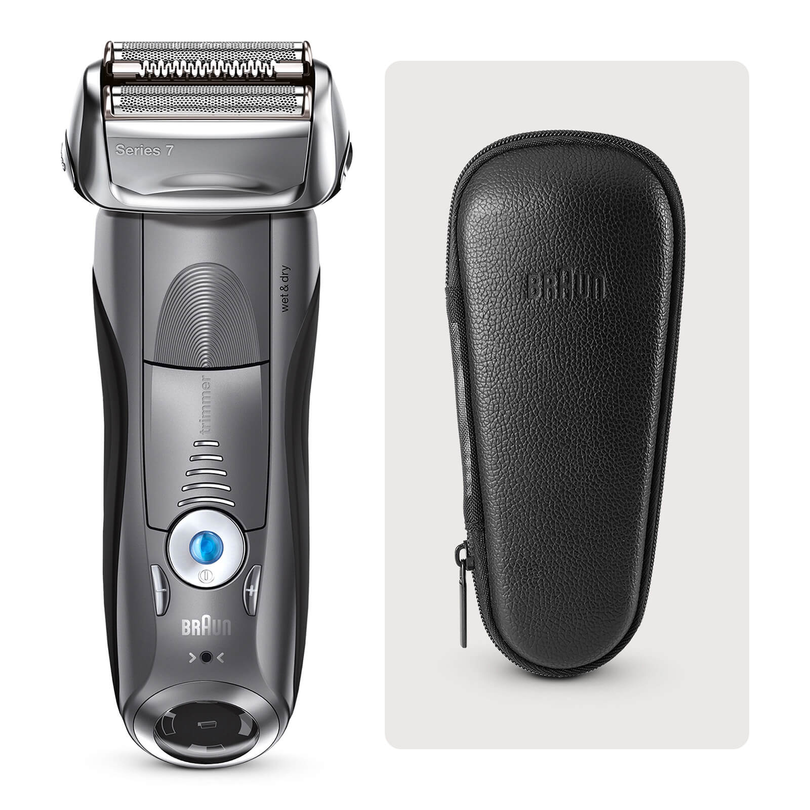 Braun Series 7 Shaver with Precision Trimmer and Leather Case