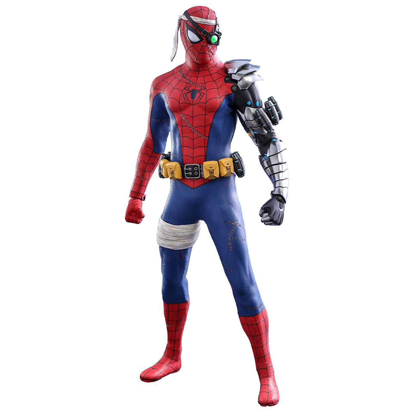 Image of Hot Toys Spider-Man Videogame Masterpiece Action Figure 1/6 Cyborg Spider-Man Suit 2021 Toy Fair Exclusive