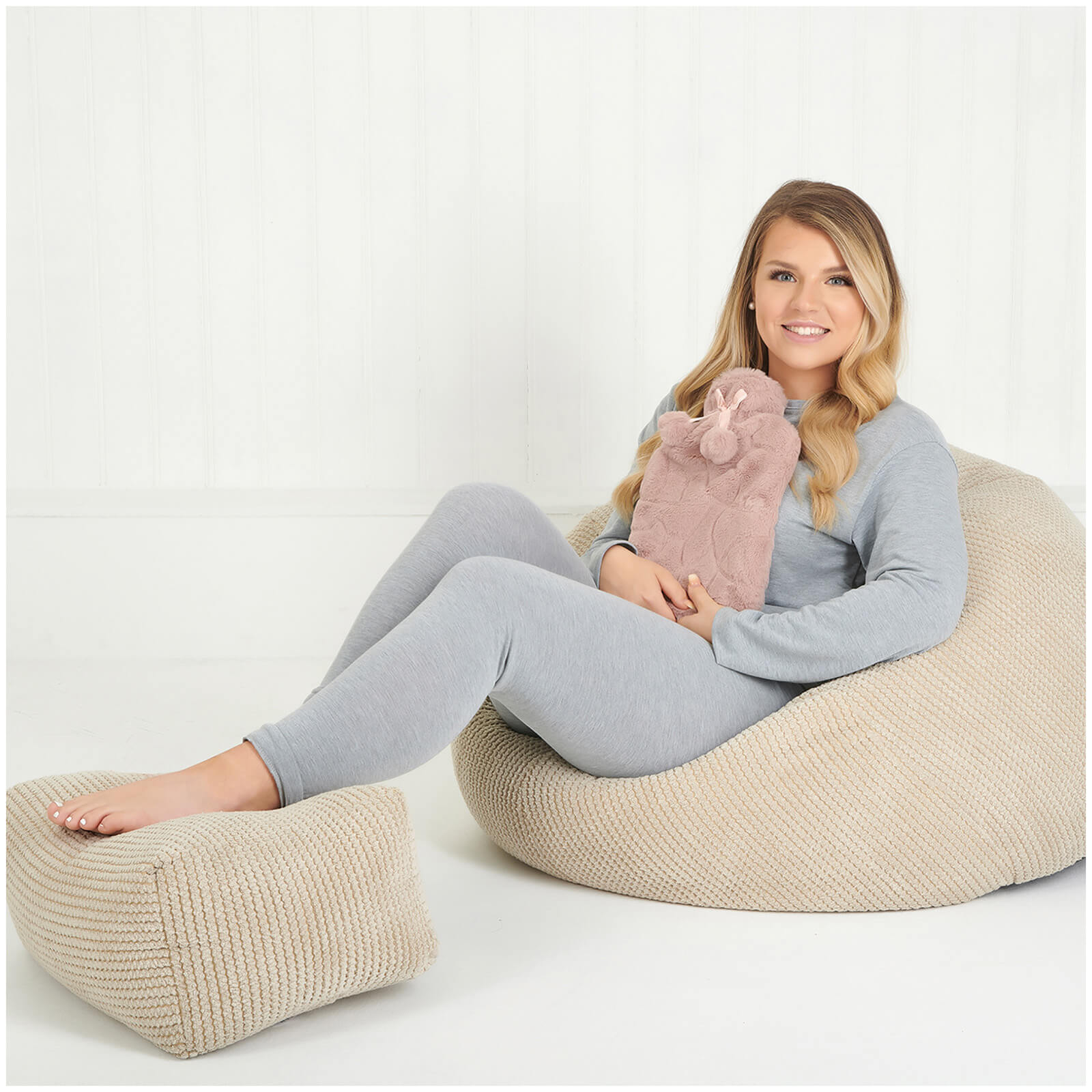 Pink Faux Fur 2L Hot Water Bottle