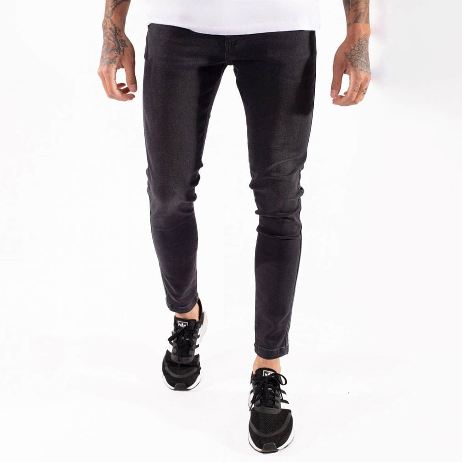 sustainable stretch jeans skinny fit – washed black - w30/l32