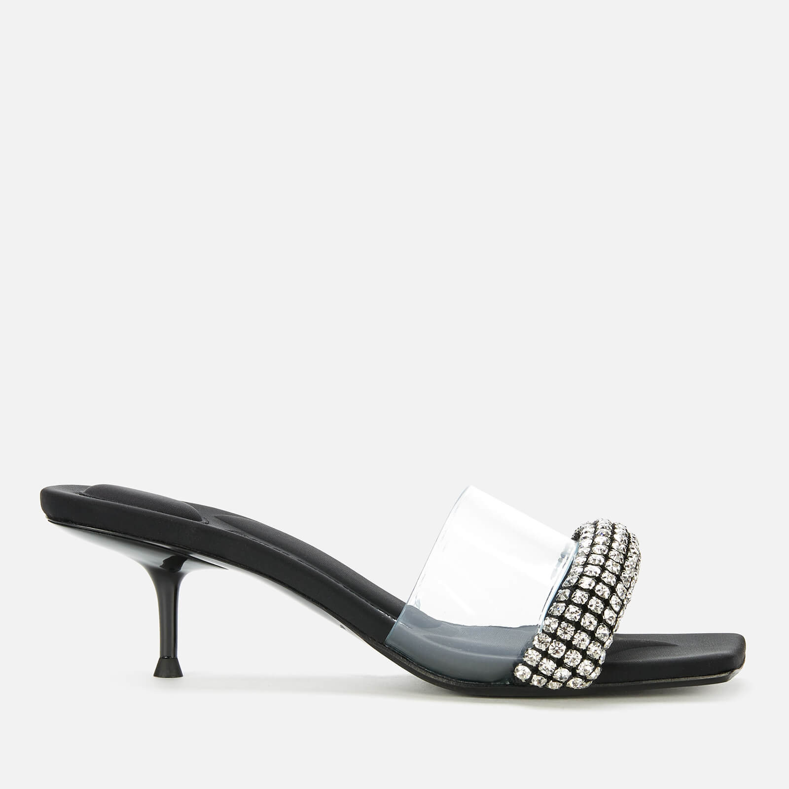 Alexander Wang Women's Jessie Pvc/Crystal Kitten Heels - Black - UK 4