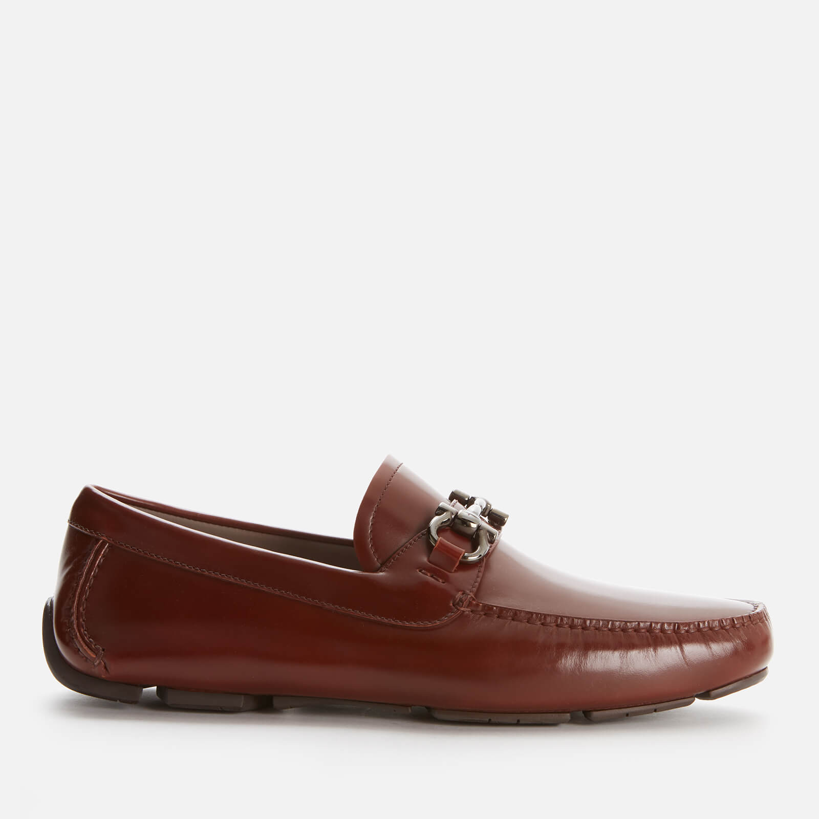 Salvatore Ferragamo Men's Parigi Leather Driving Shoes - Brown - UK 6