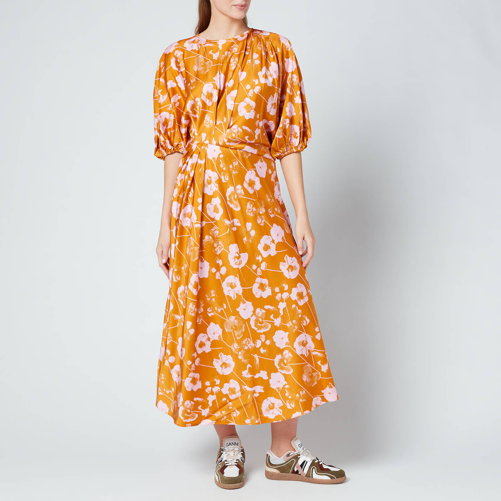 Stine Goya Women's Aubrie Midi Dress - Euphoria Orange - XS