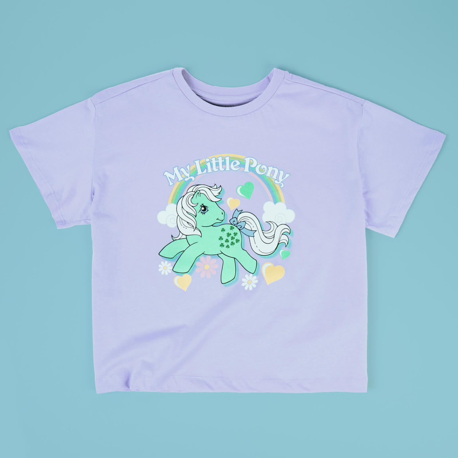 my little pony minty retro women's cropped t-shirt - lilac - xs - lilac