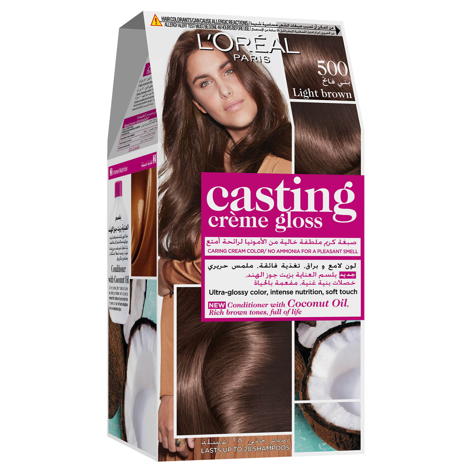 L'Oréal Paris Casting Crème Gloss Semi-Permanent Hair Colour 254g (Various Colours) - 500 Light Brown