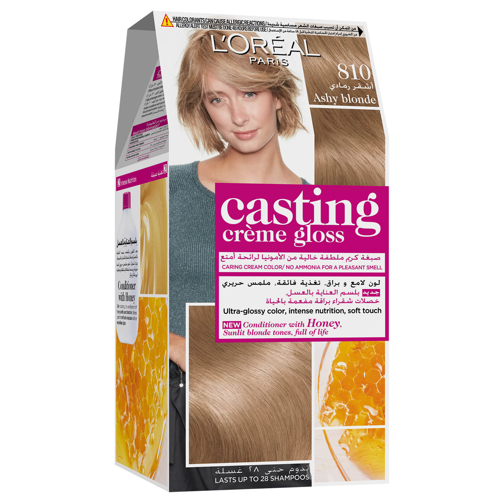 

L'Oréal Paris Casting Crème Gloss Semi-Permanent Hair Colour 254g (Various Colours) - 810 Ashy Blonde
