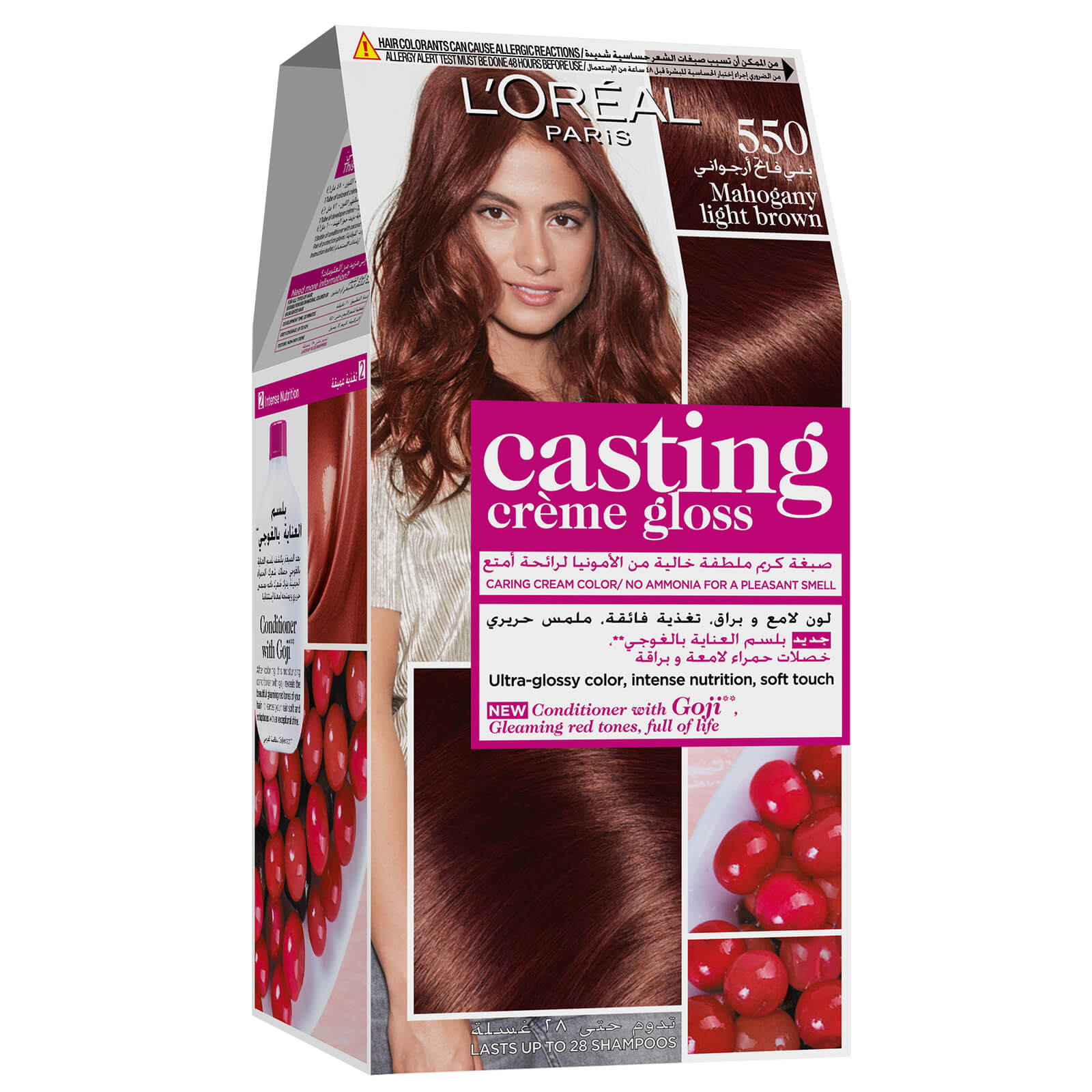 

L'Oréal Paris Casting Crème Gloss Semi-Permanent Hair Colour 254g (Various Colours) - 550 Mahogany Light Brown