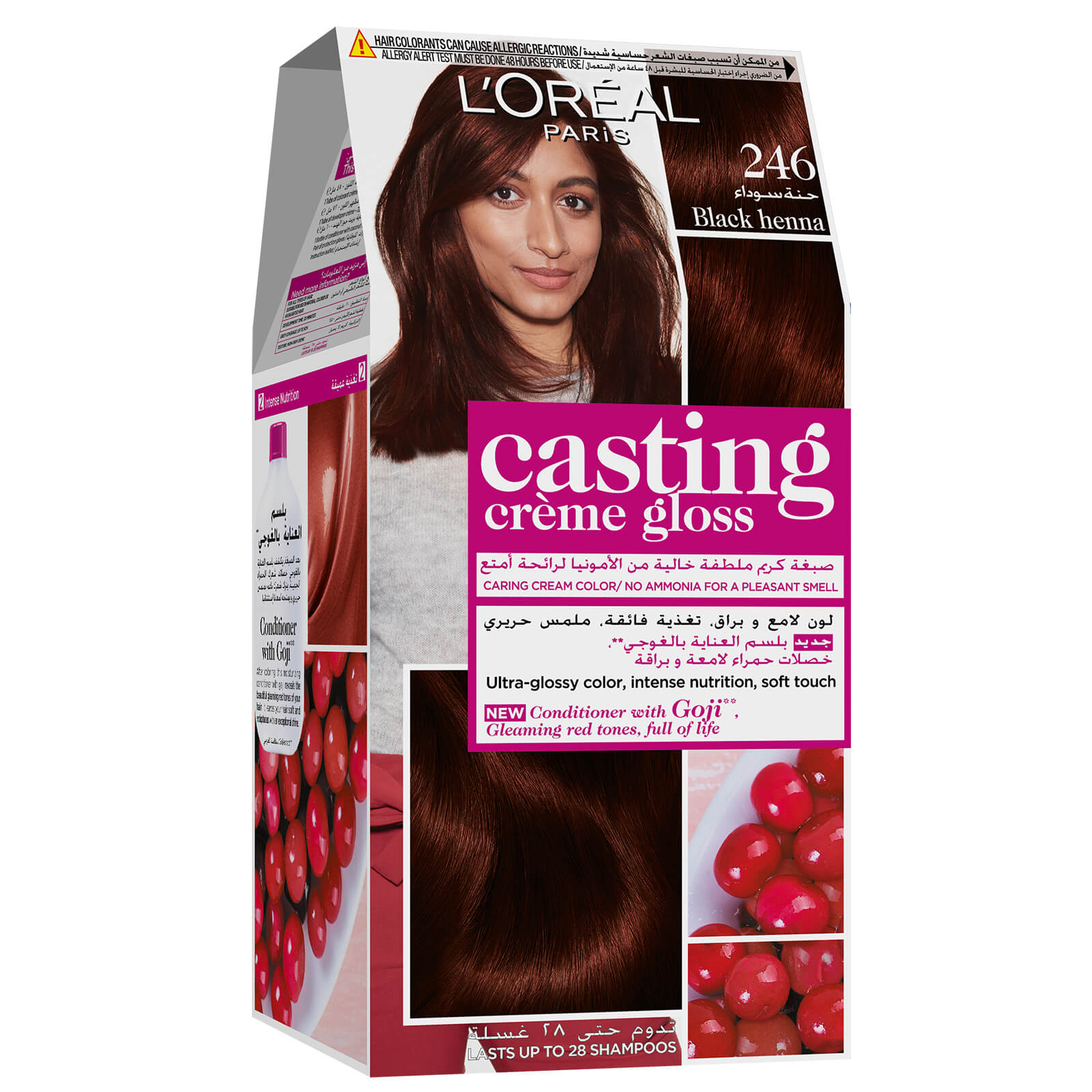 

L'Oréal Paris Casting Crème Gloss Semi-Permanent Hair Colour 254g (Various Colours) - 246 Black Henna