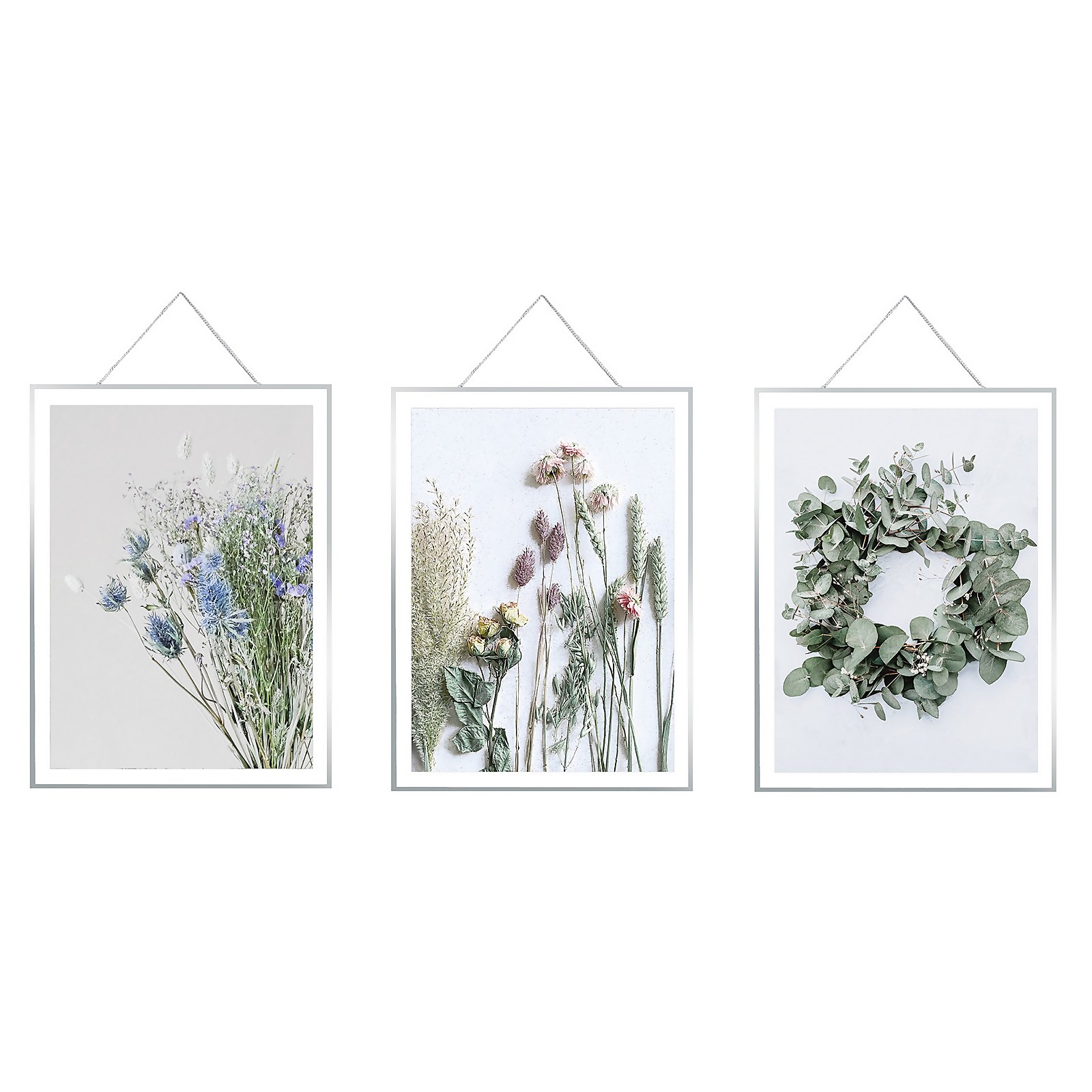 Photo of Floral Hanging Prints - Set Of 3 - 40x30cm