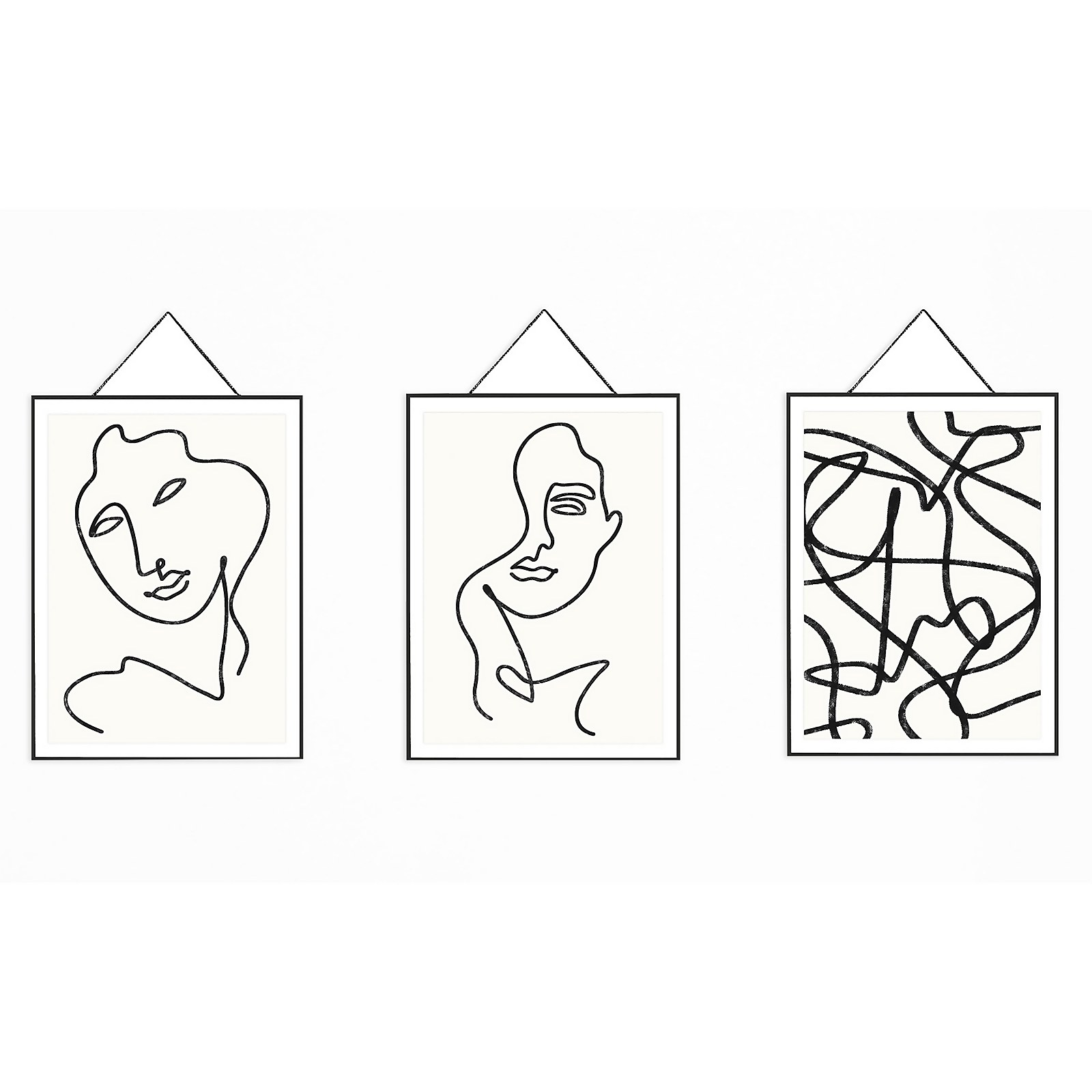 Photo of Abstract Hanging Prints - Set Of 3 - 40x30cm