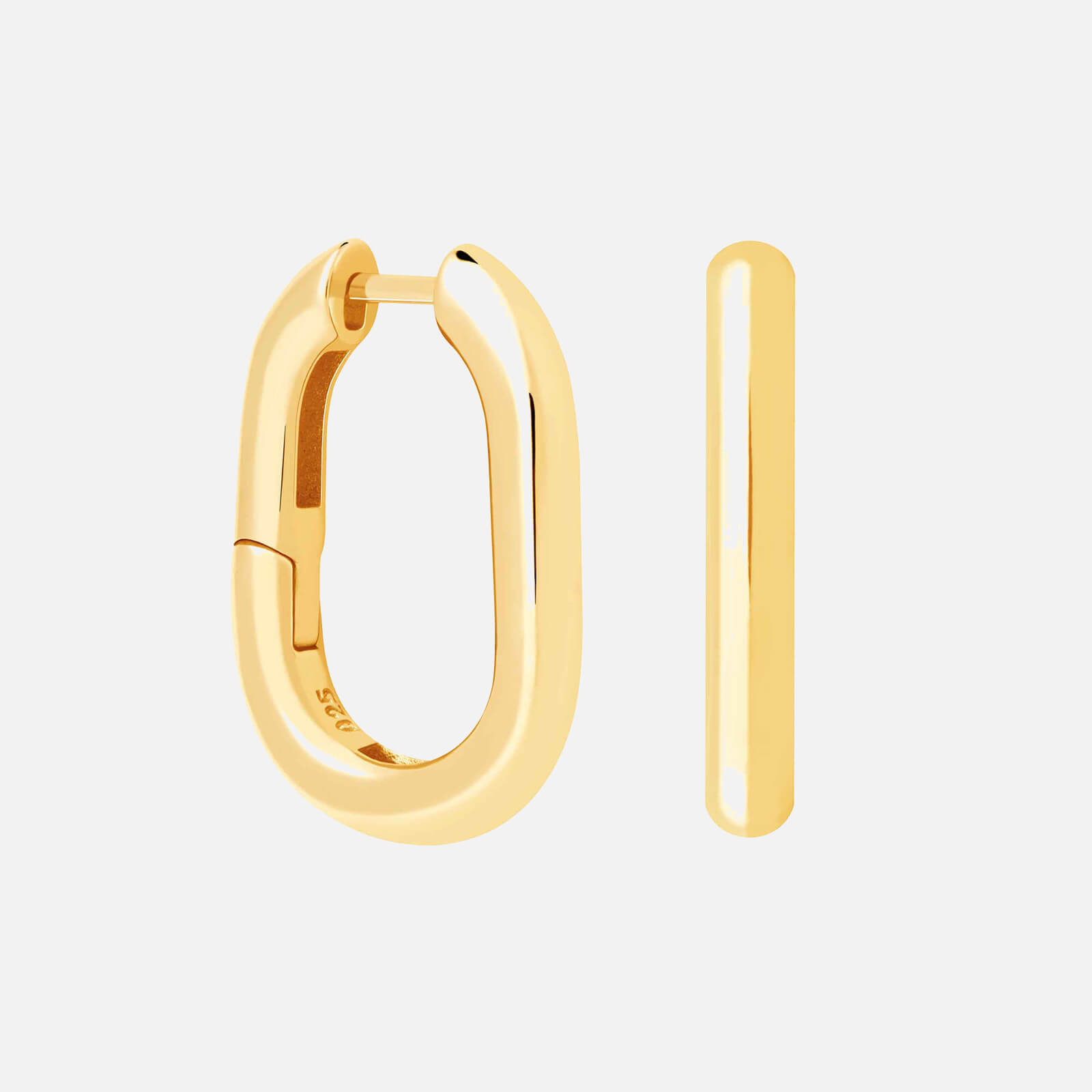 Astrid & Miyu Women's Rectangular Hoops In Gold - Gold