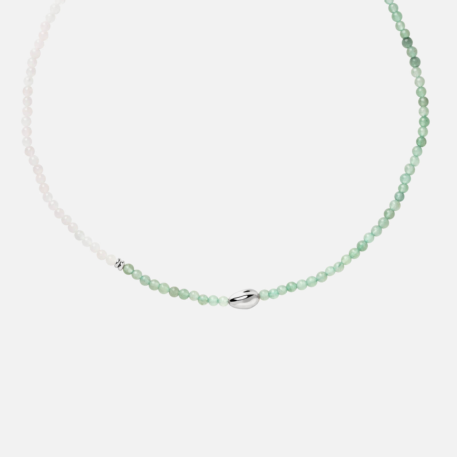 Astrid & Miyu Women's Harmony Aventurine Necklace In Silver - Silver