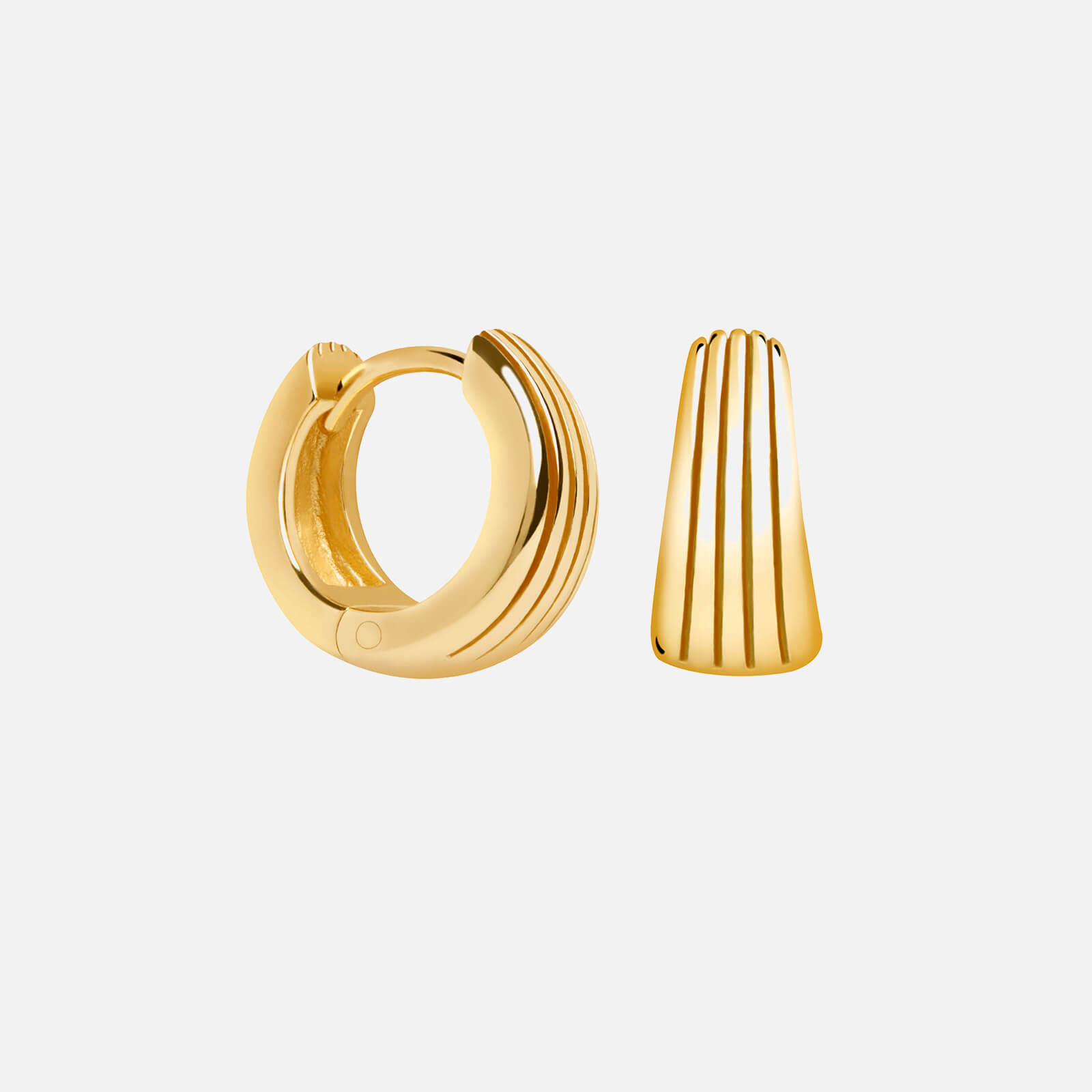 Astrid & Miyu Women's Radiant Textured Huggies In Gold - Gold