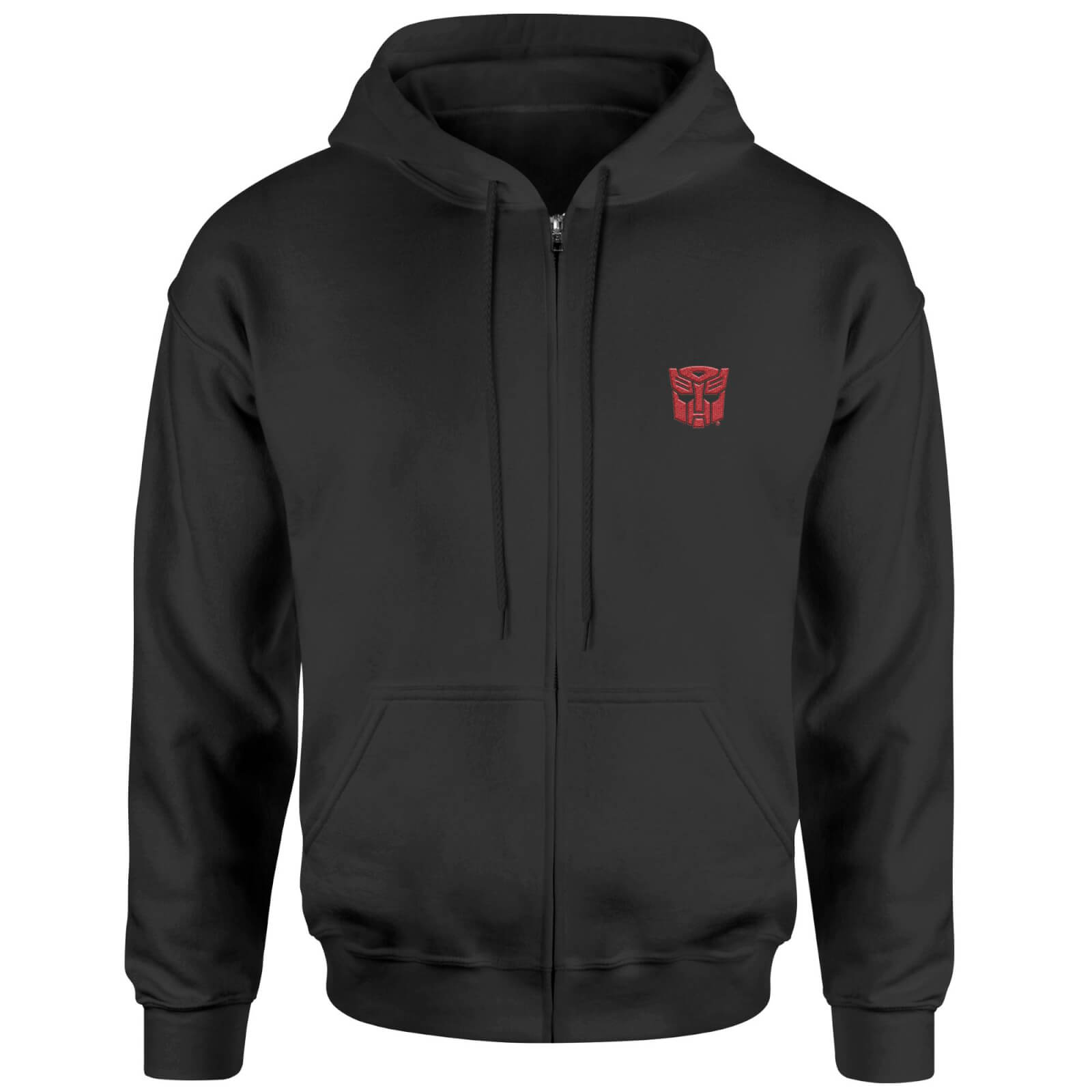 Transformers Autobot Embroidered Unisex Zipped Hoodie - Black - L