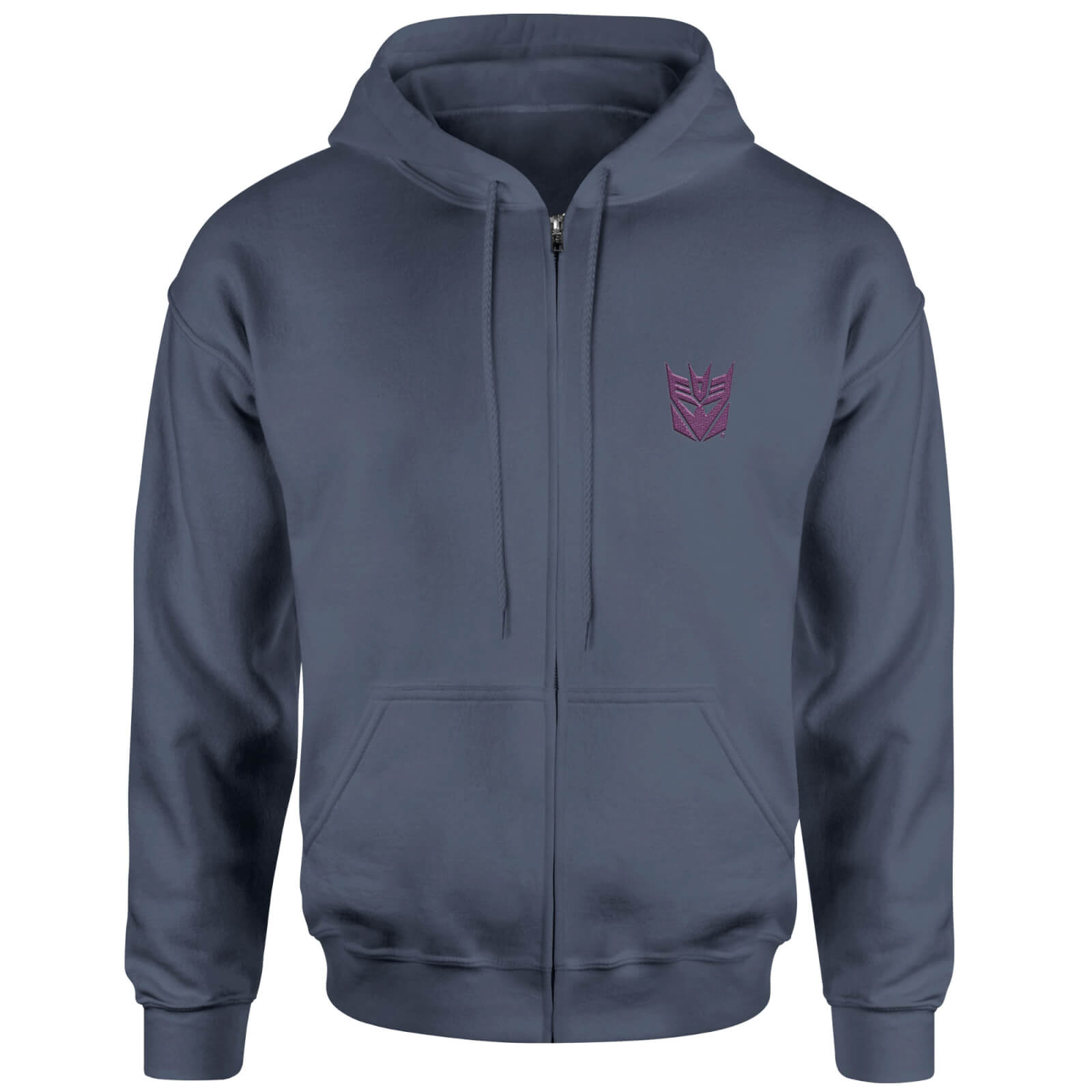 Transformers Decepticon Embroidered Unisex Zipped Hoodie - Navy - S